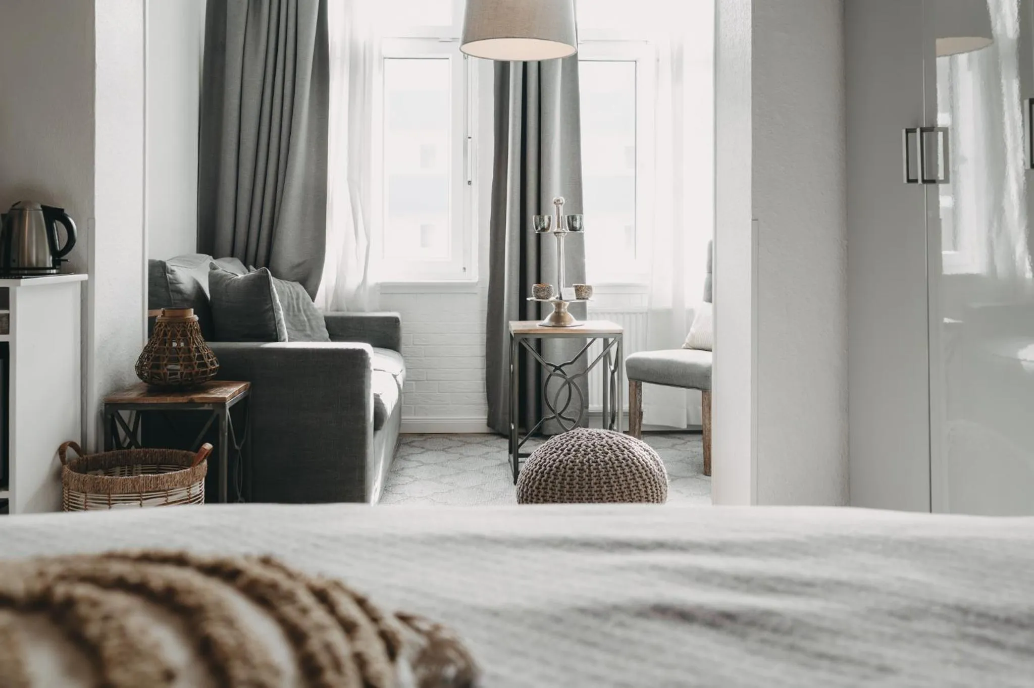 Seating area, Bed in Boutique Hotel Villa Monika
