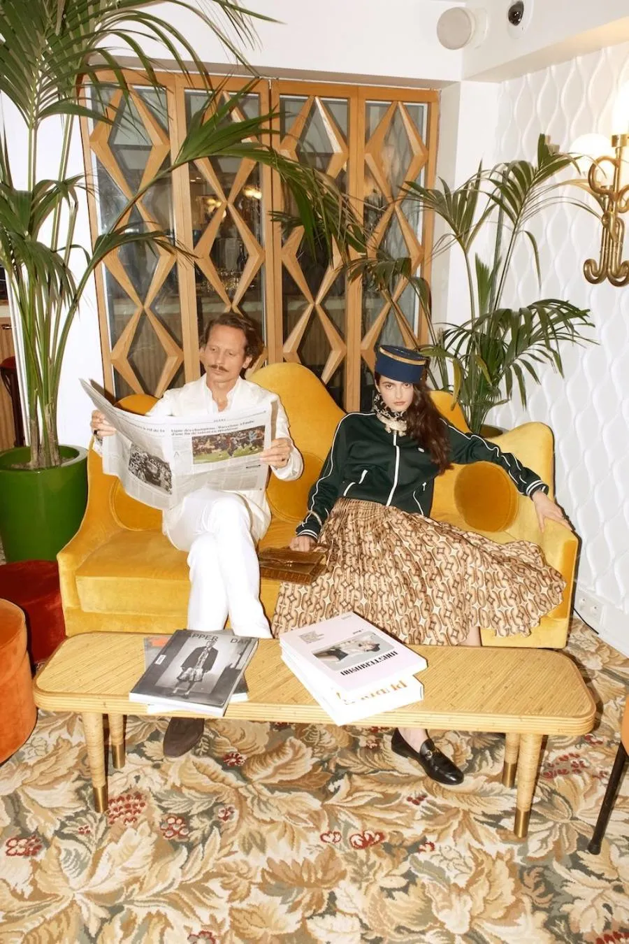 Seating area in Hôtel Thoumieux