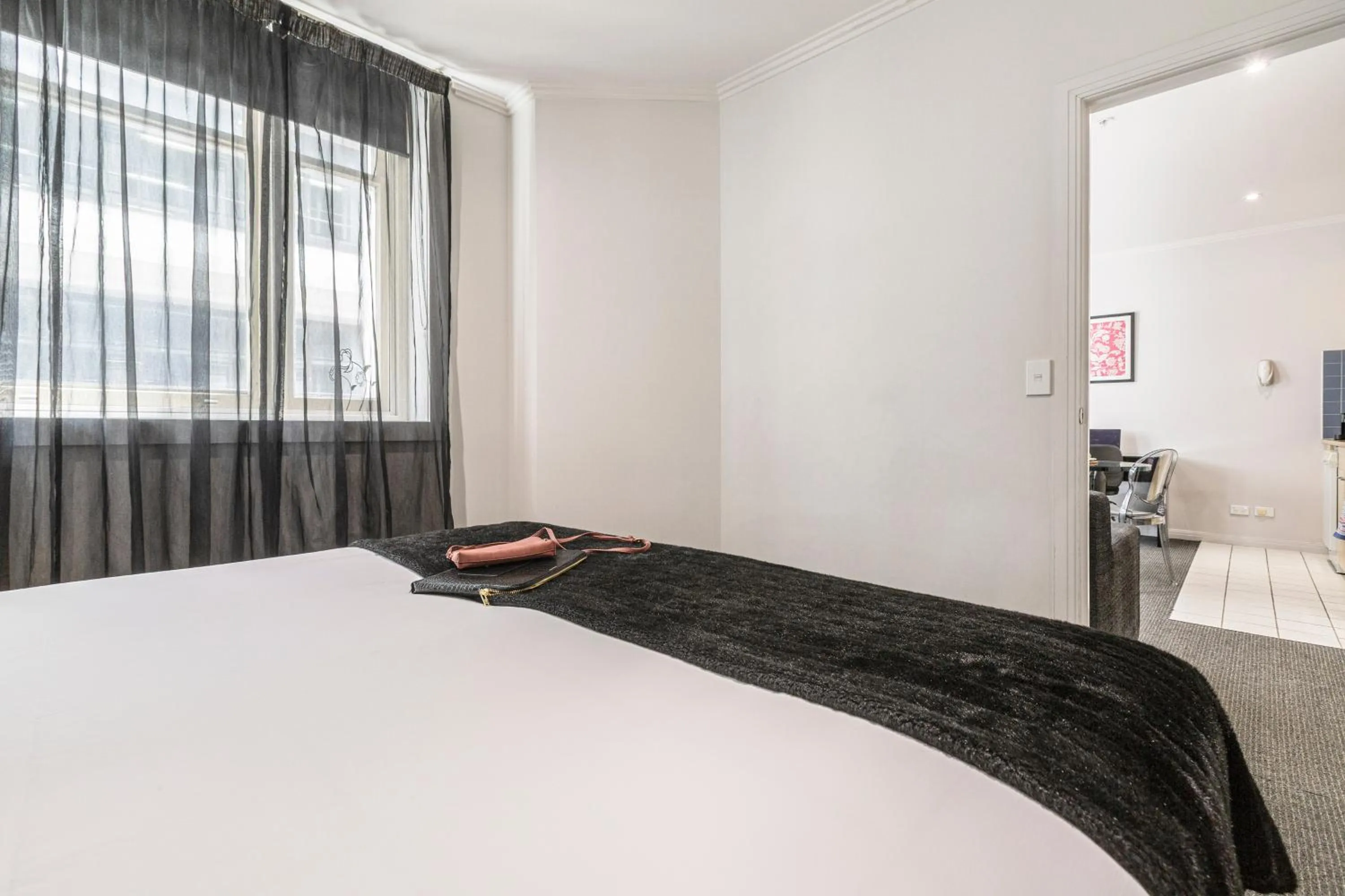 Bedroom, Bed in Punthill Apartment Hotel - Flinders Lane