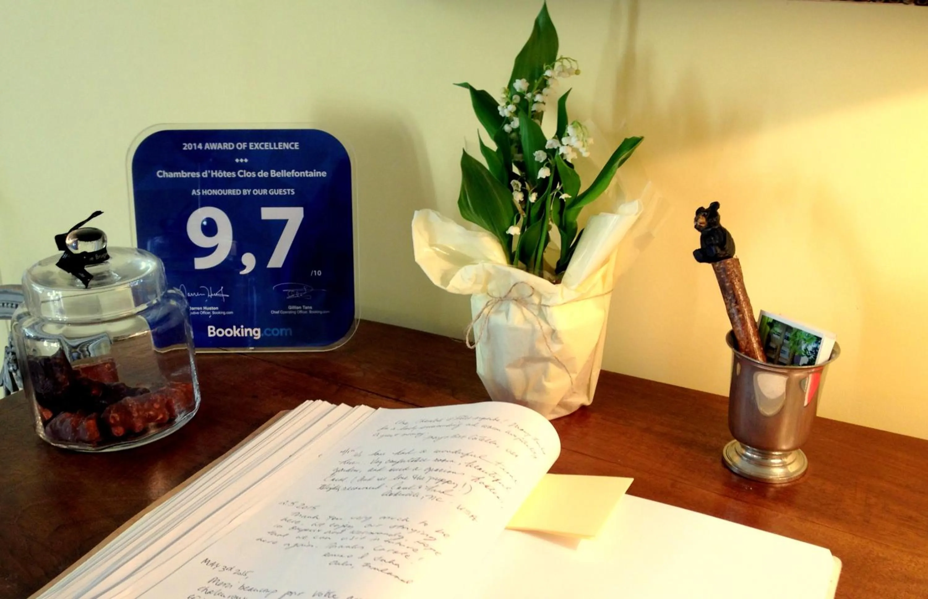 Decorative detail in Clos de Bellefontaine B&B