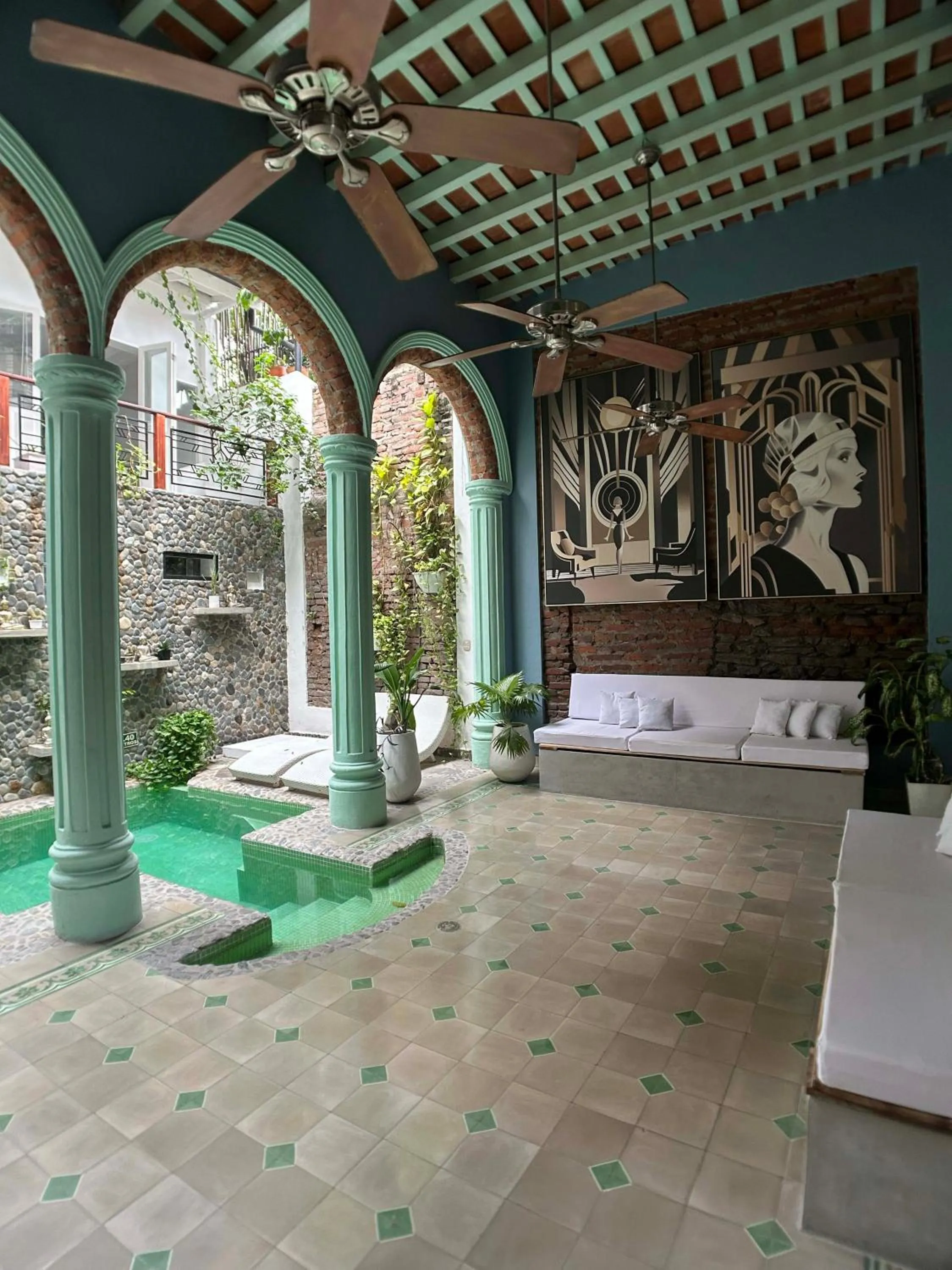 Pool view in Casa Verde Boutique Hotel