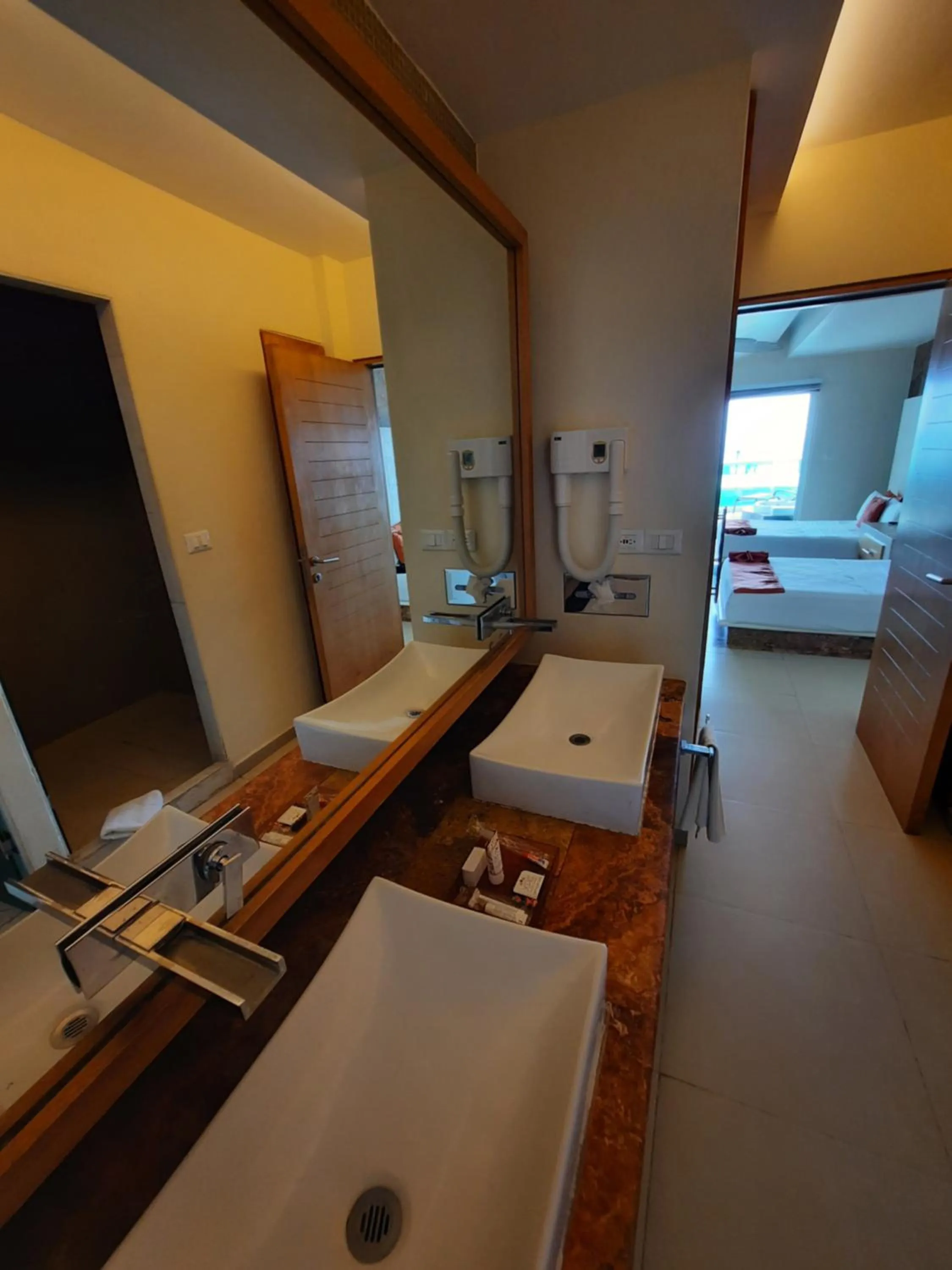 Bathroom, Bed in Artisan Playa Esmeralda Family Beach Hotel