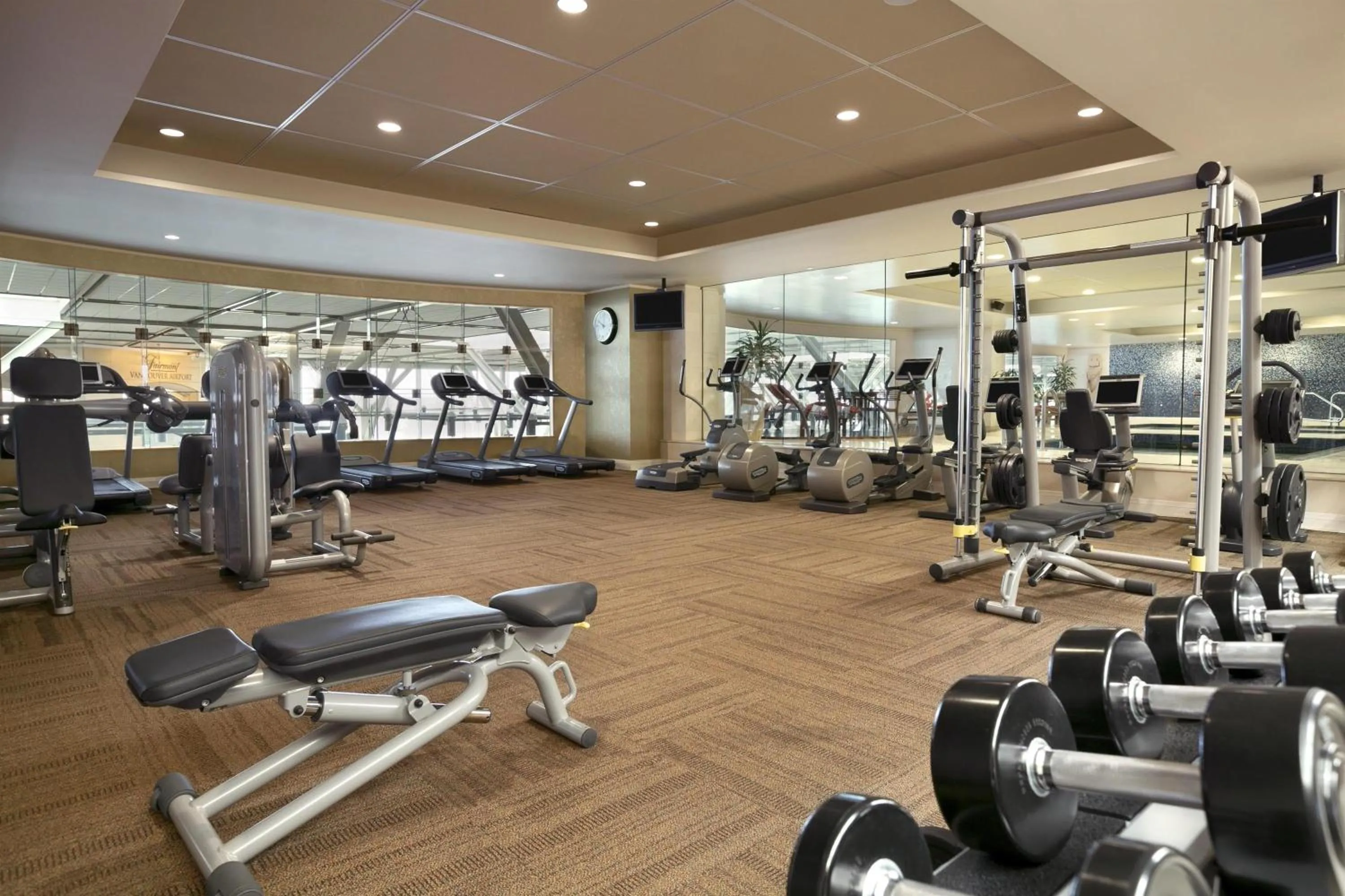 Fitness centre/facilities in Fairmont Vancouver Airport In-Terminal Hotel