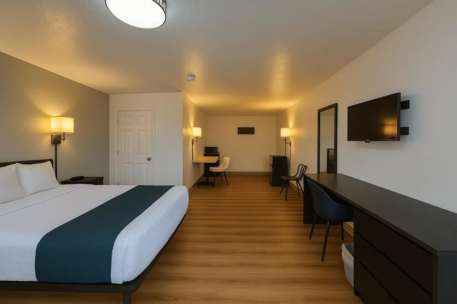 Bed in Motel 6-Duluth, MN