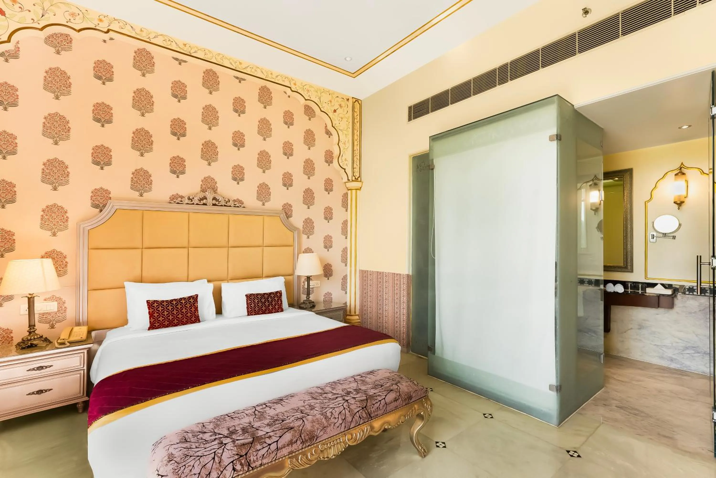 Bed in Rajasthali Resort & Spa