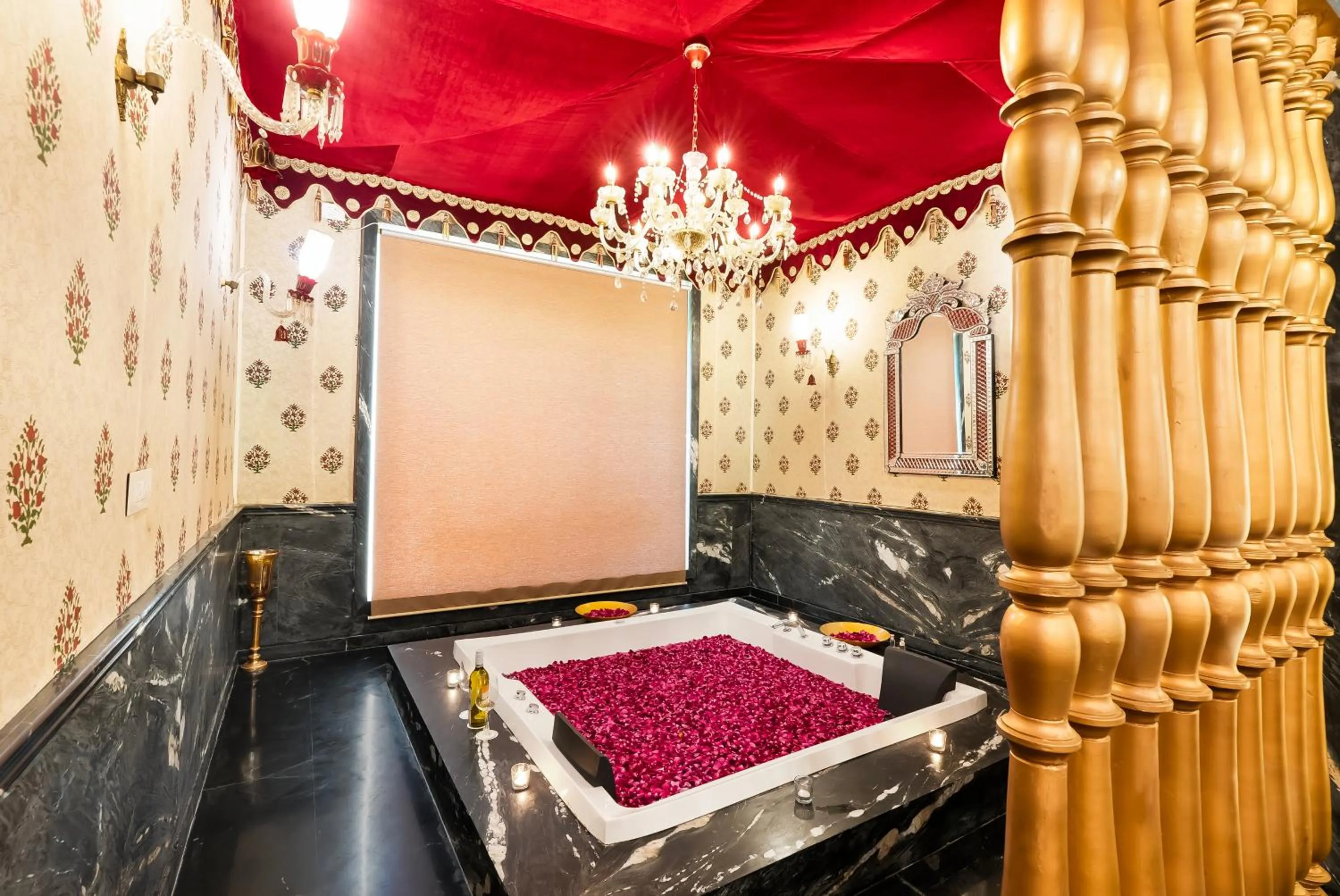 Bed in Rajasthali Resort & Spa