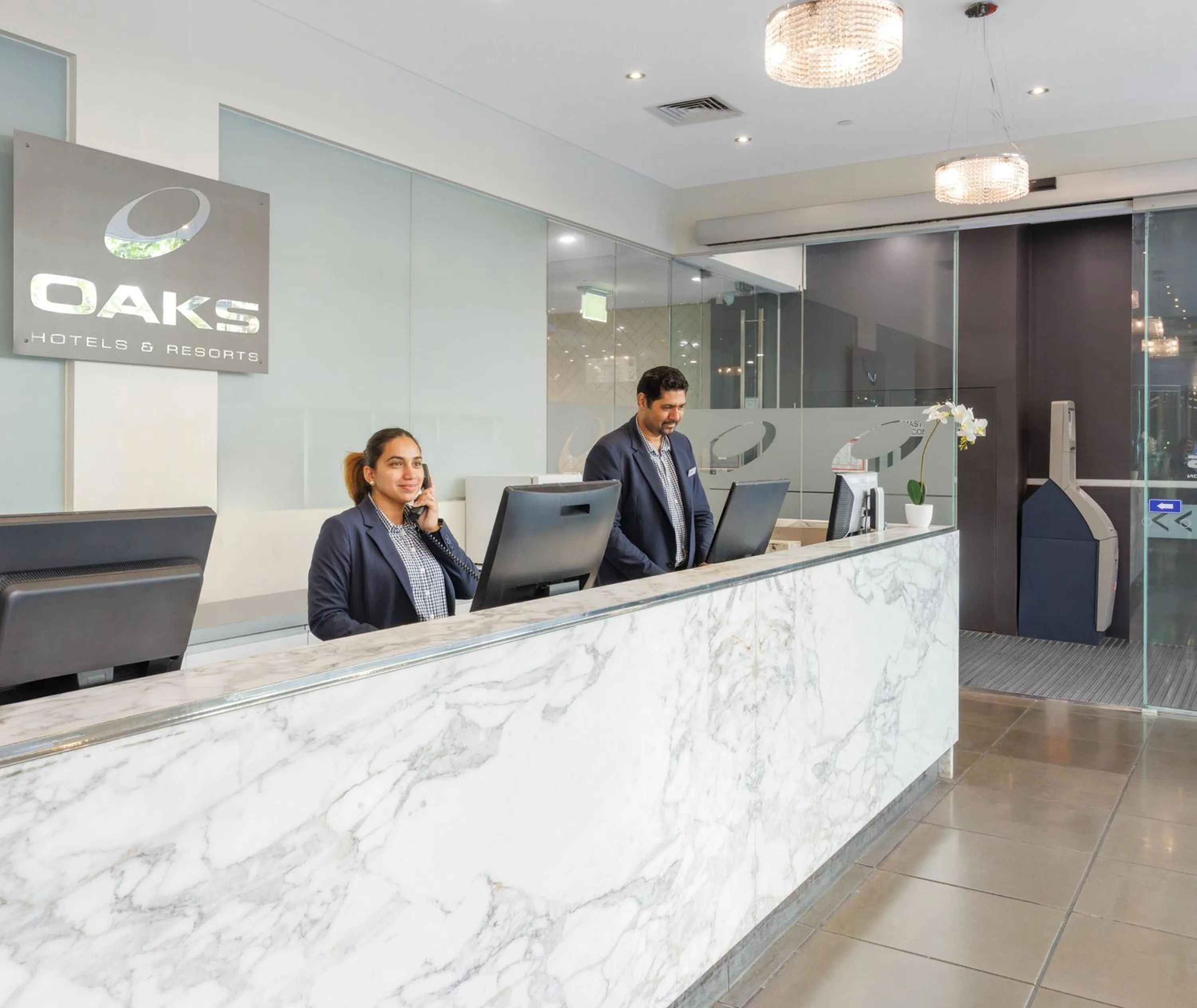 Lobby or reception in Oaks Melbourne on Collins Suites