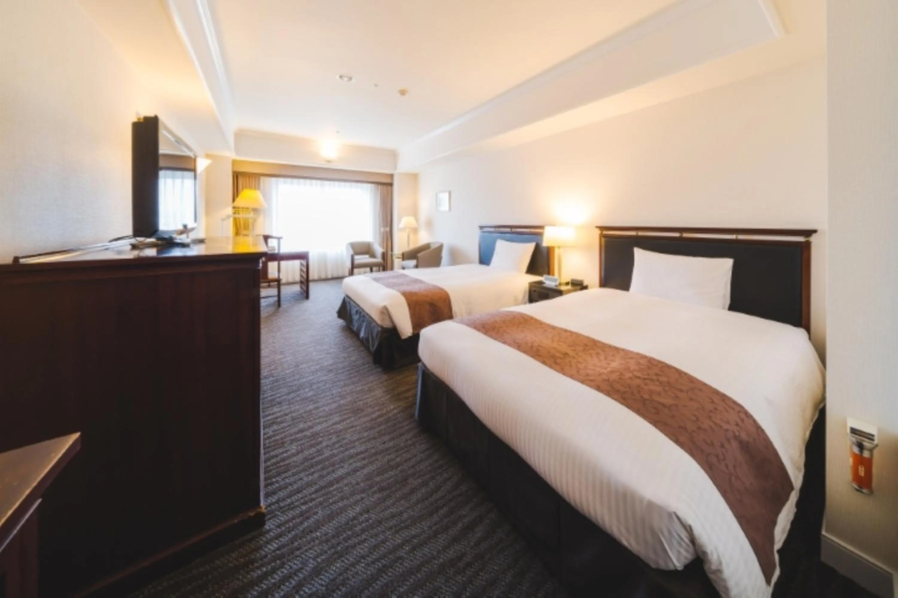 Bed in Kurashiki Royal Art Hotel