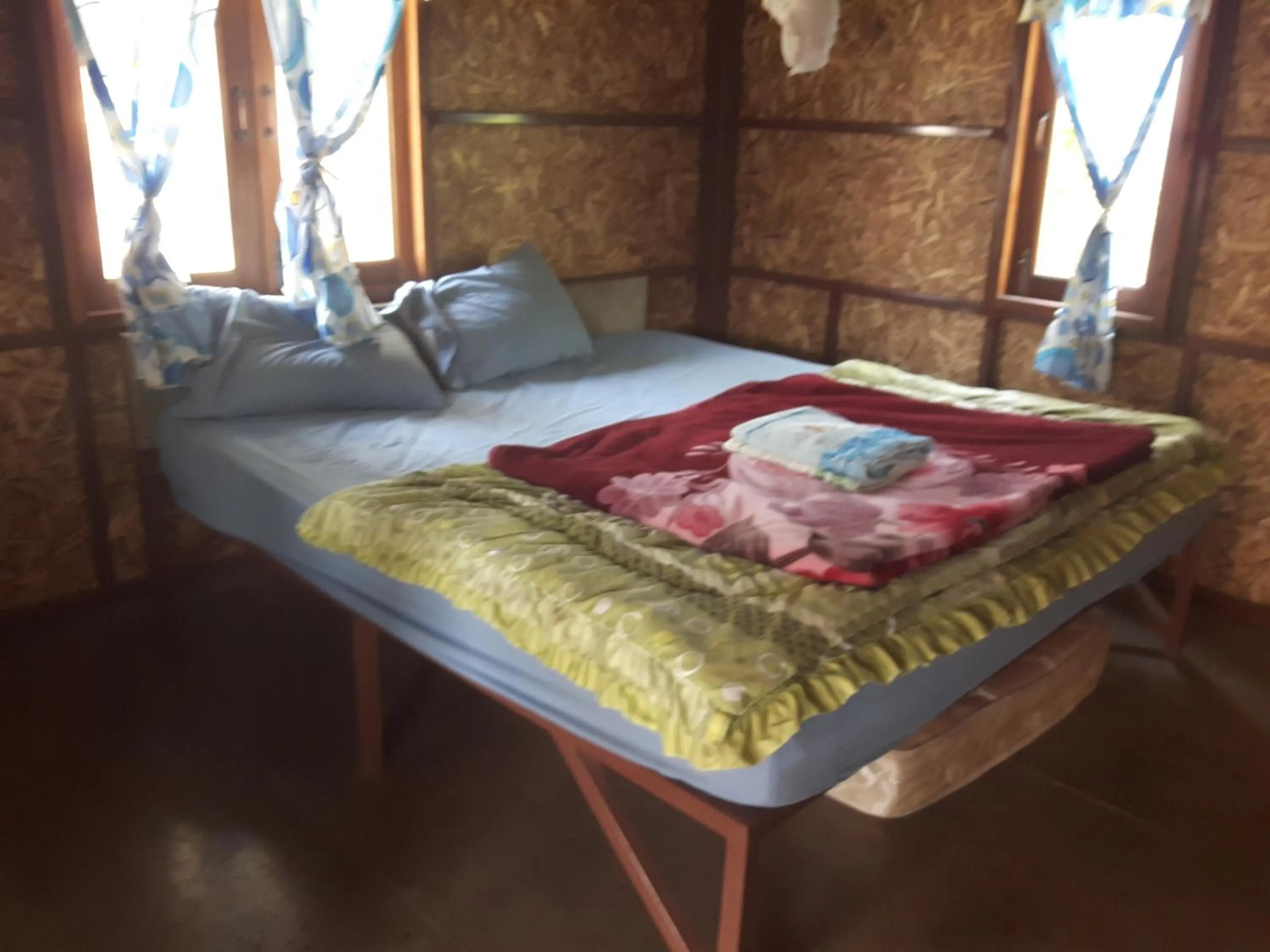 Bed in Family Hut Pai
