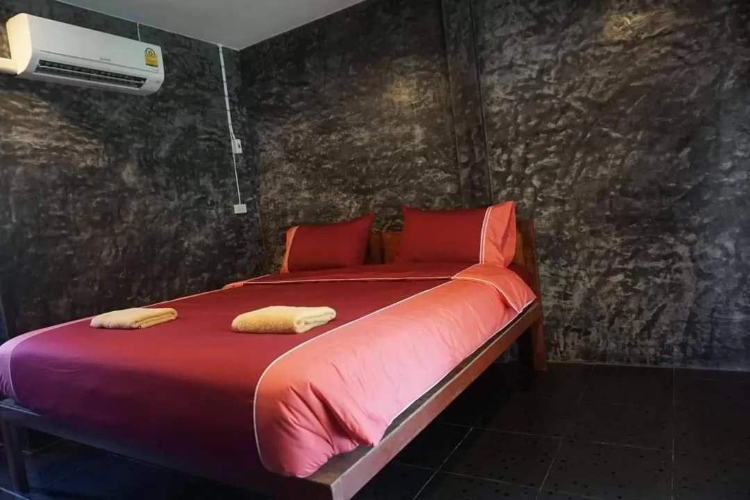 Bed in Family Hut Pai