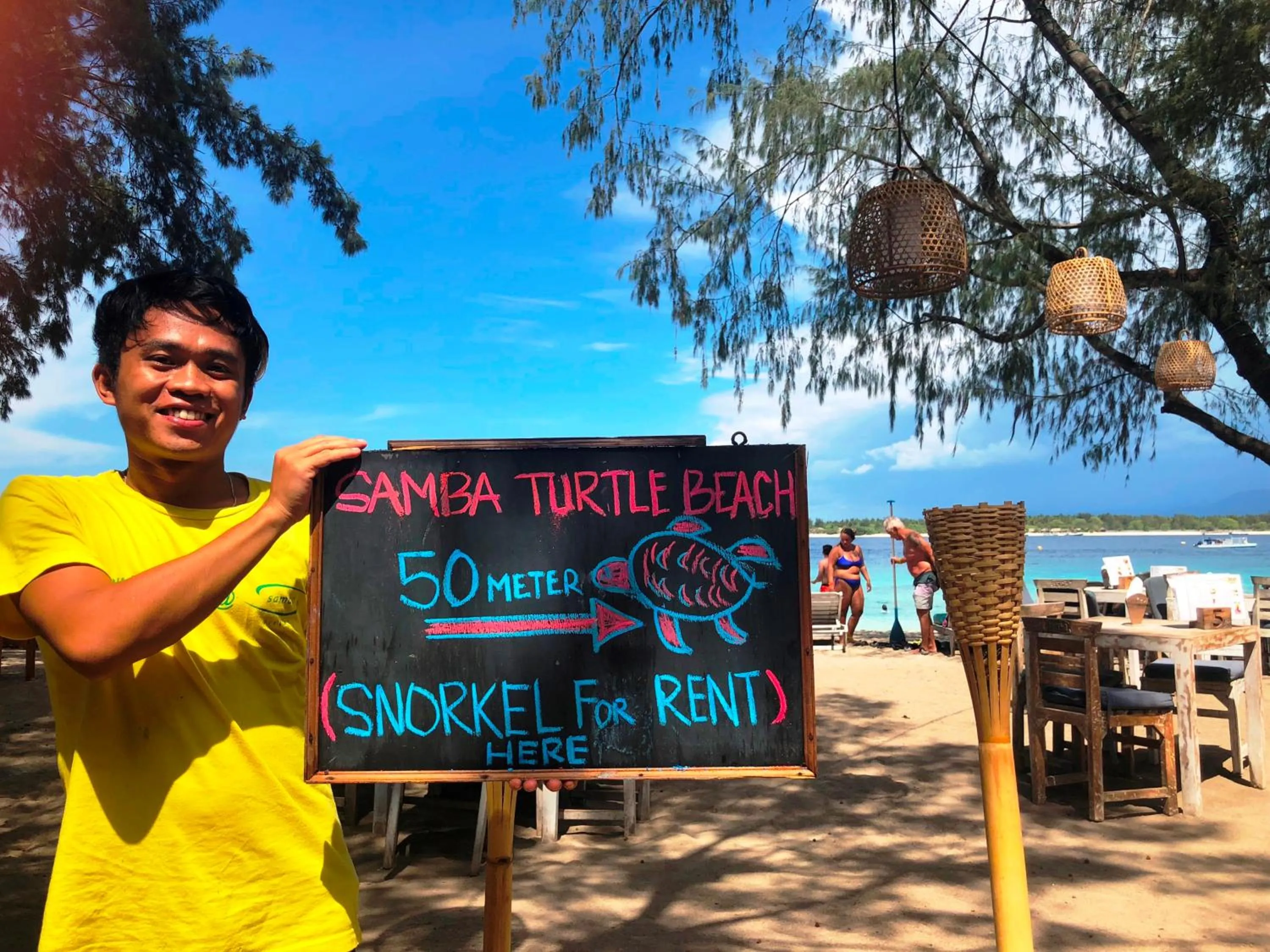 Snorkeling in Samba Villas Beachfront View