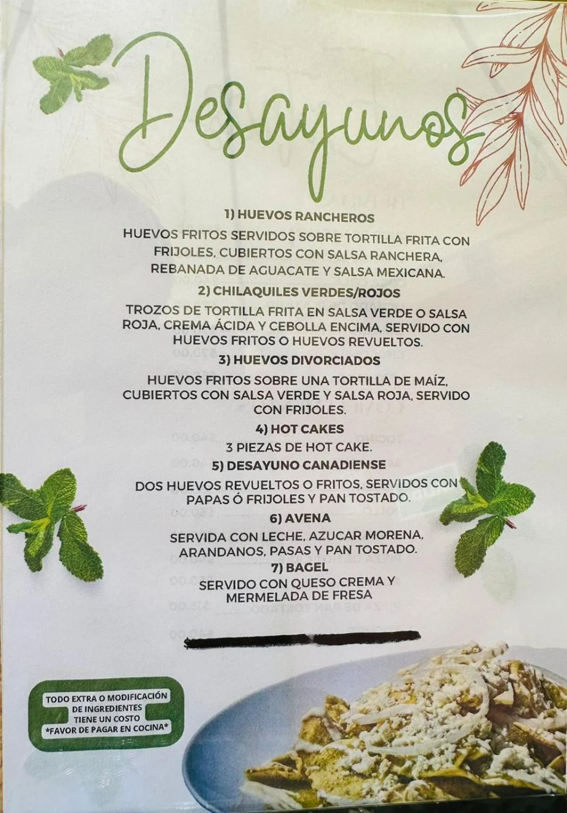 Food and drinks in Casa de Leyendas