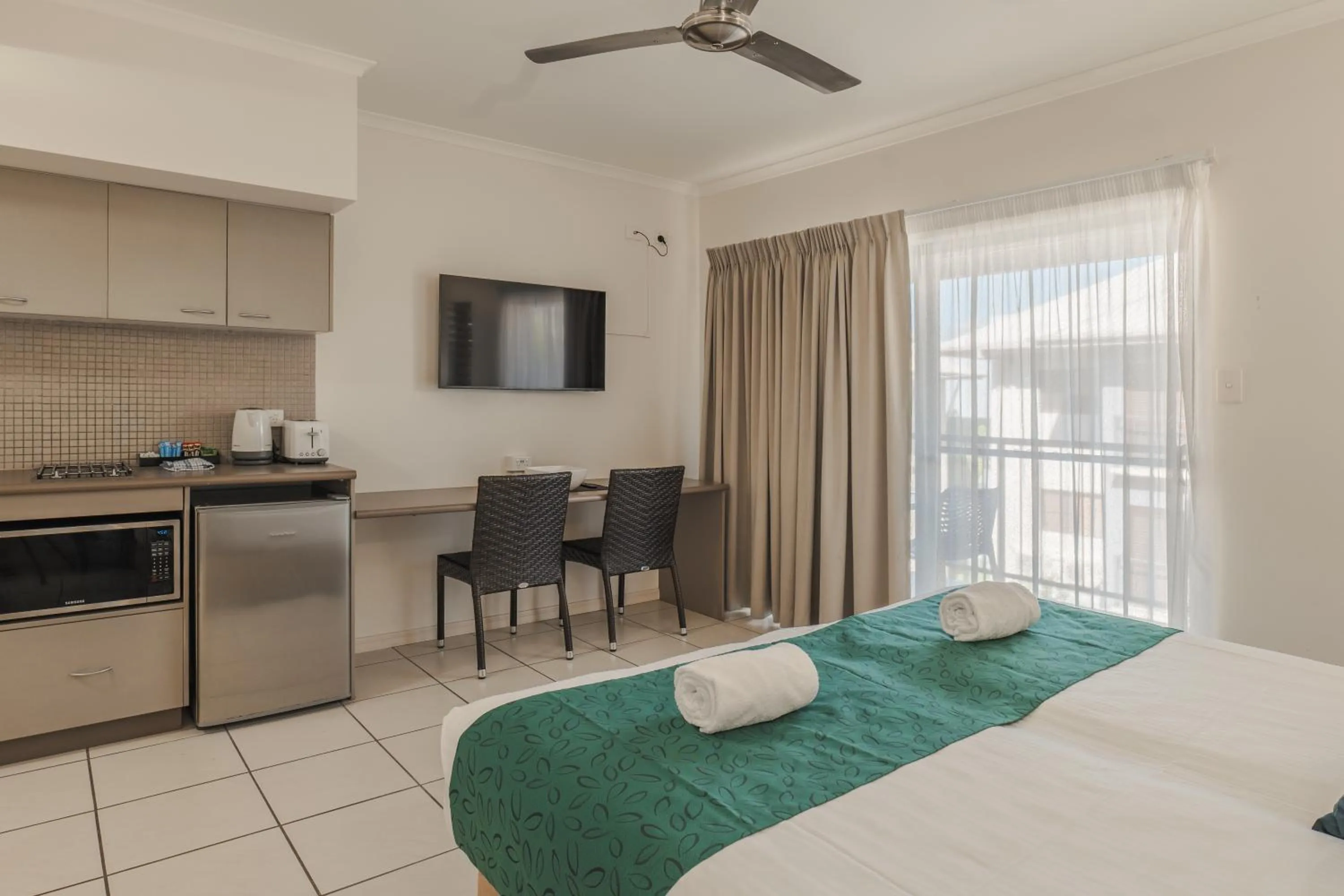 Bed in Southern Cross Atrium Apartments