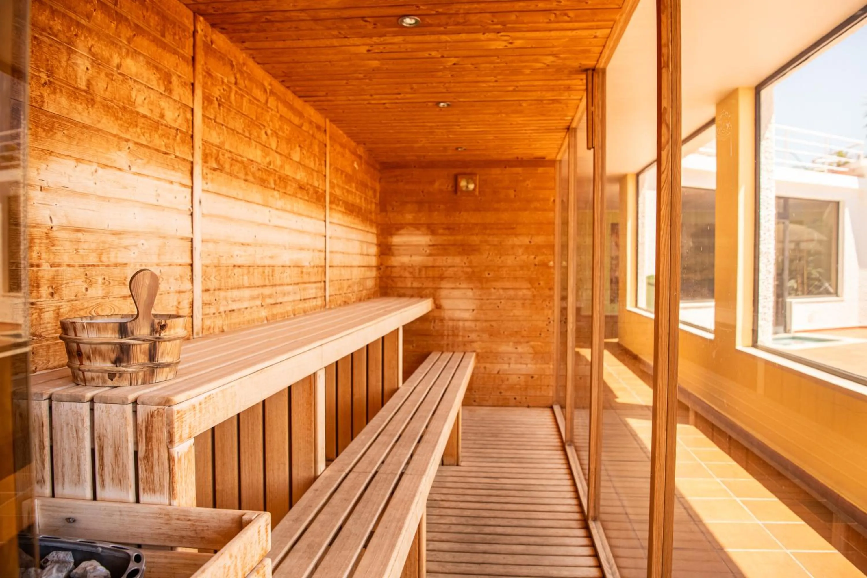 Sauna in Apartamentos do Lago