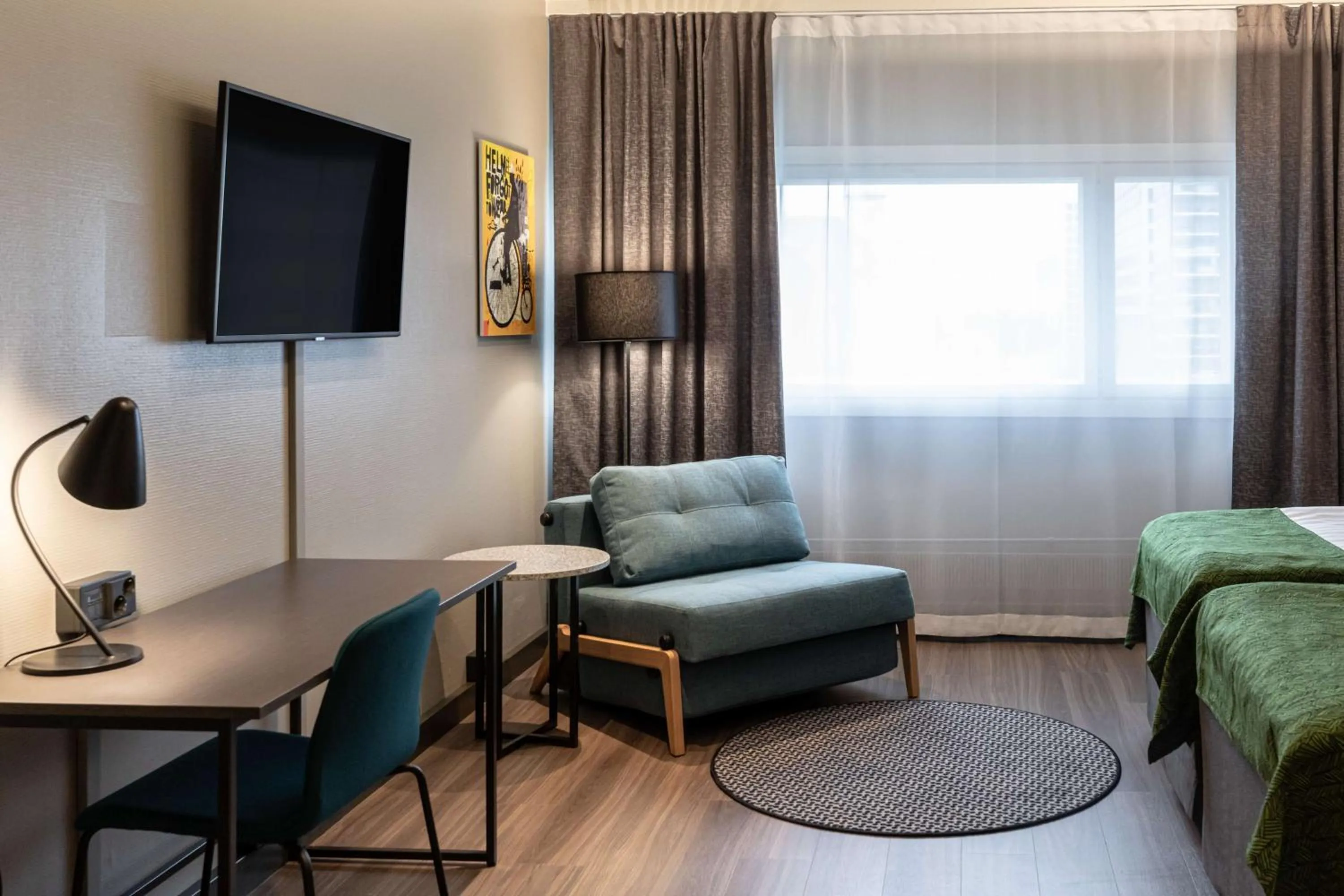 Bedroom, Bed in Scandic Pasila