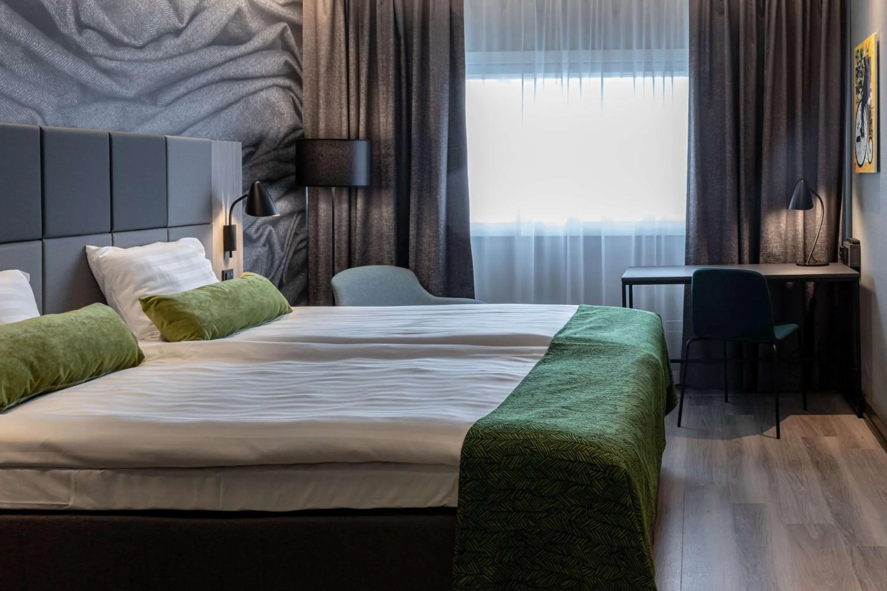 Bedroom, Bed in Scandic Pasila