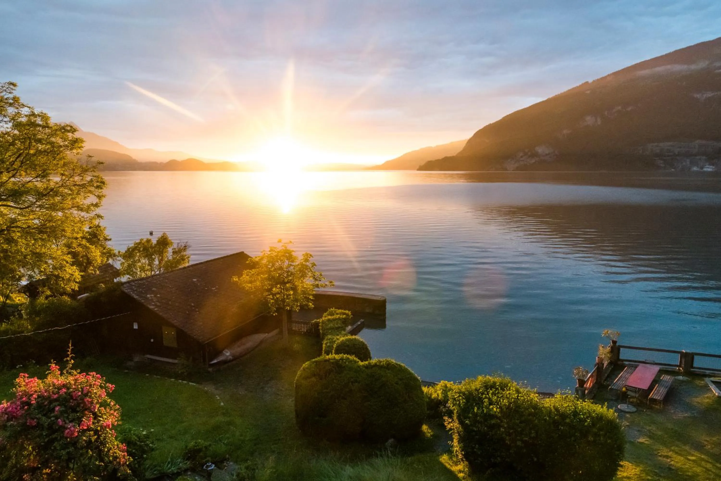 Sunset in Leissigen Youth Hostel