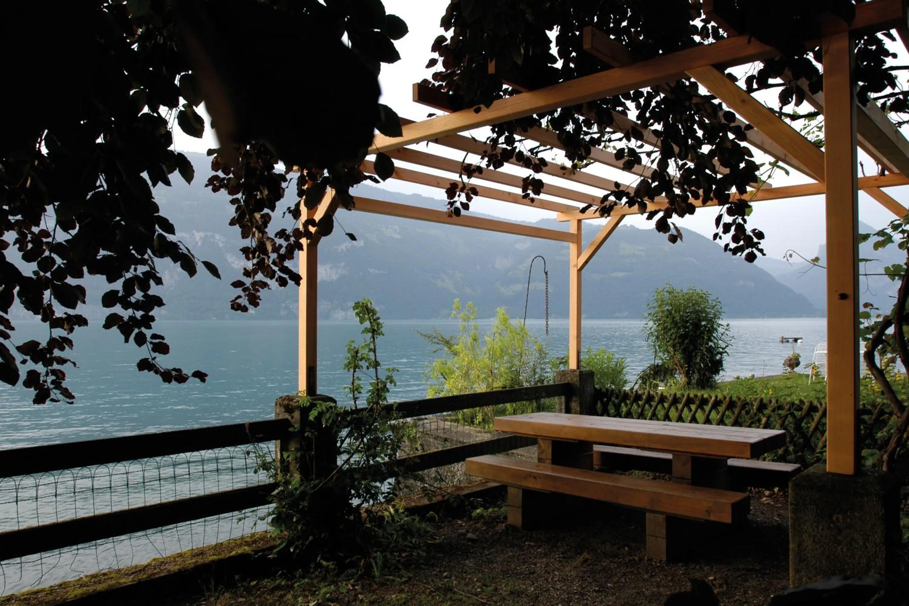 Balcony/Terrace in Leissigen Youth Hostel
