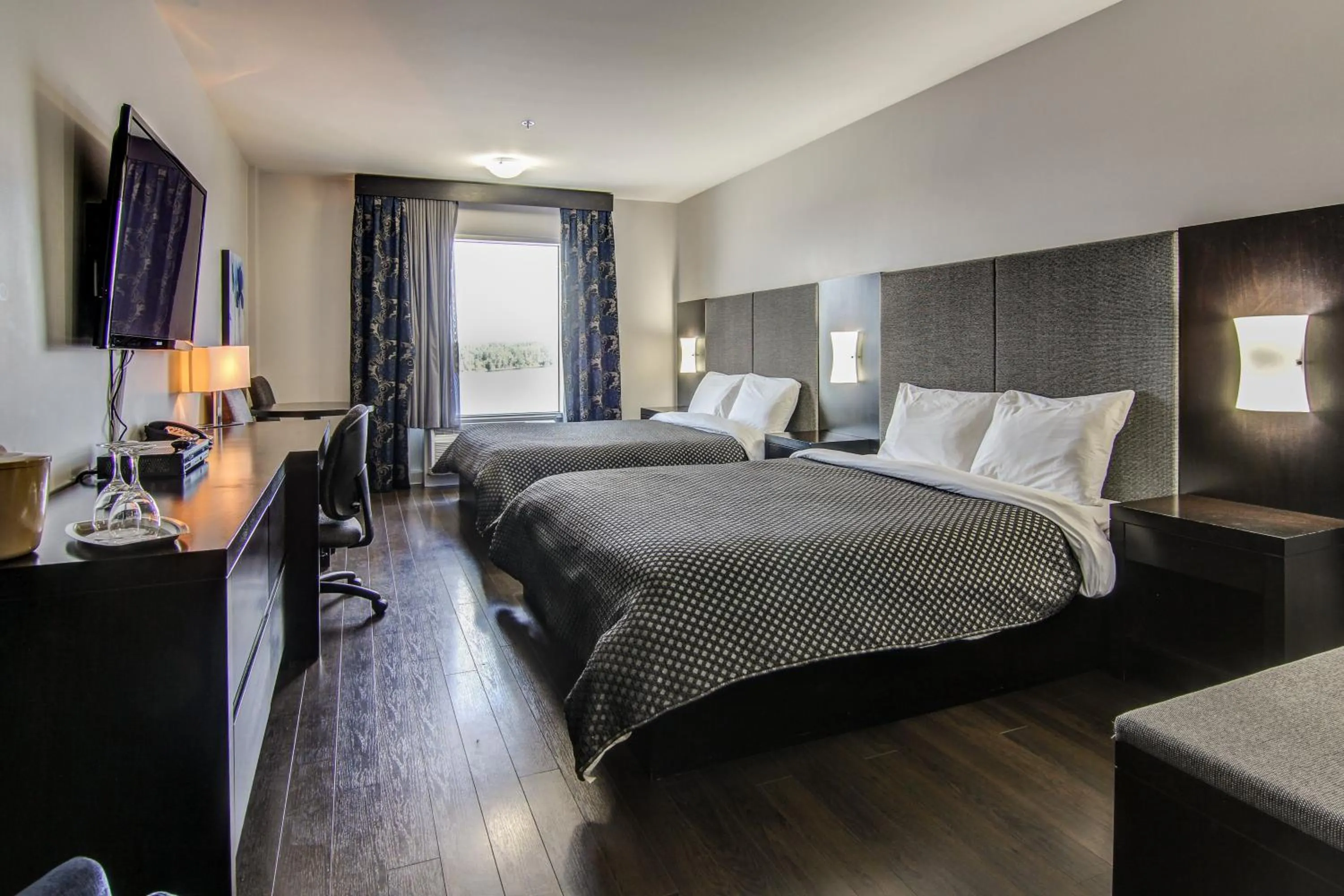 Bedroom, Bed in Hotel De La Borealie