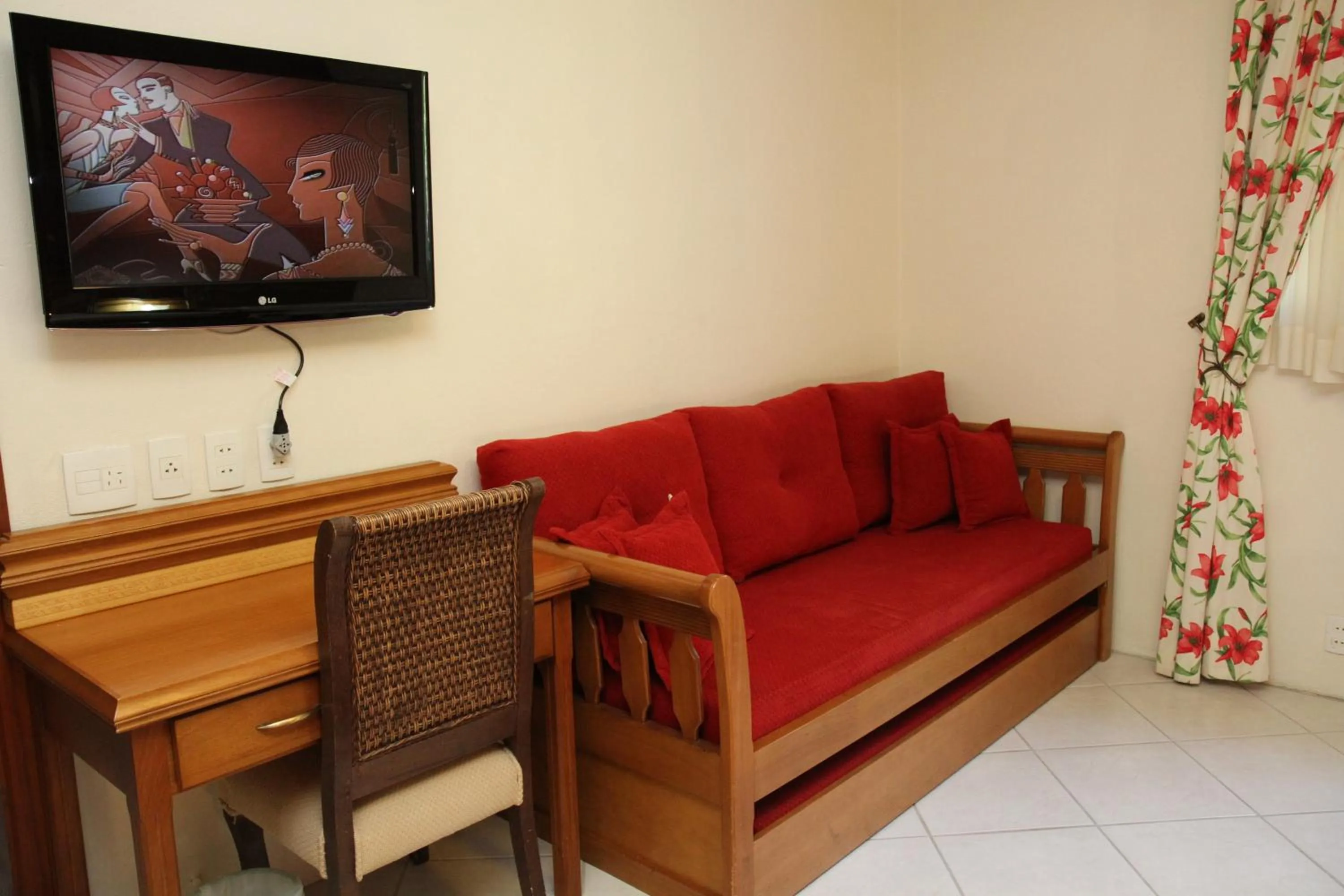 Seating area in Pousada Águia Branca