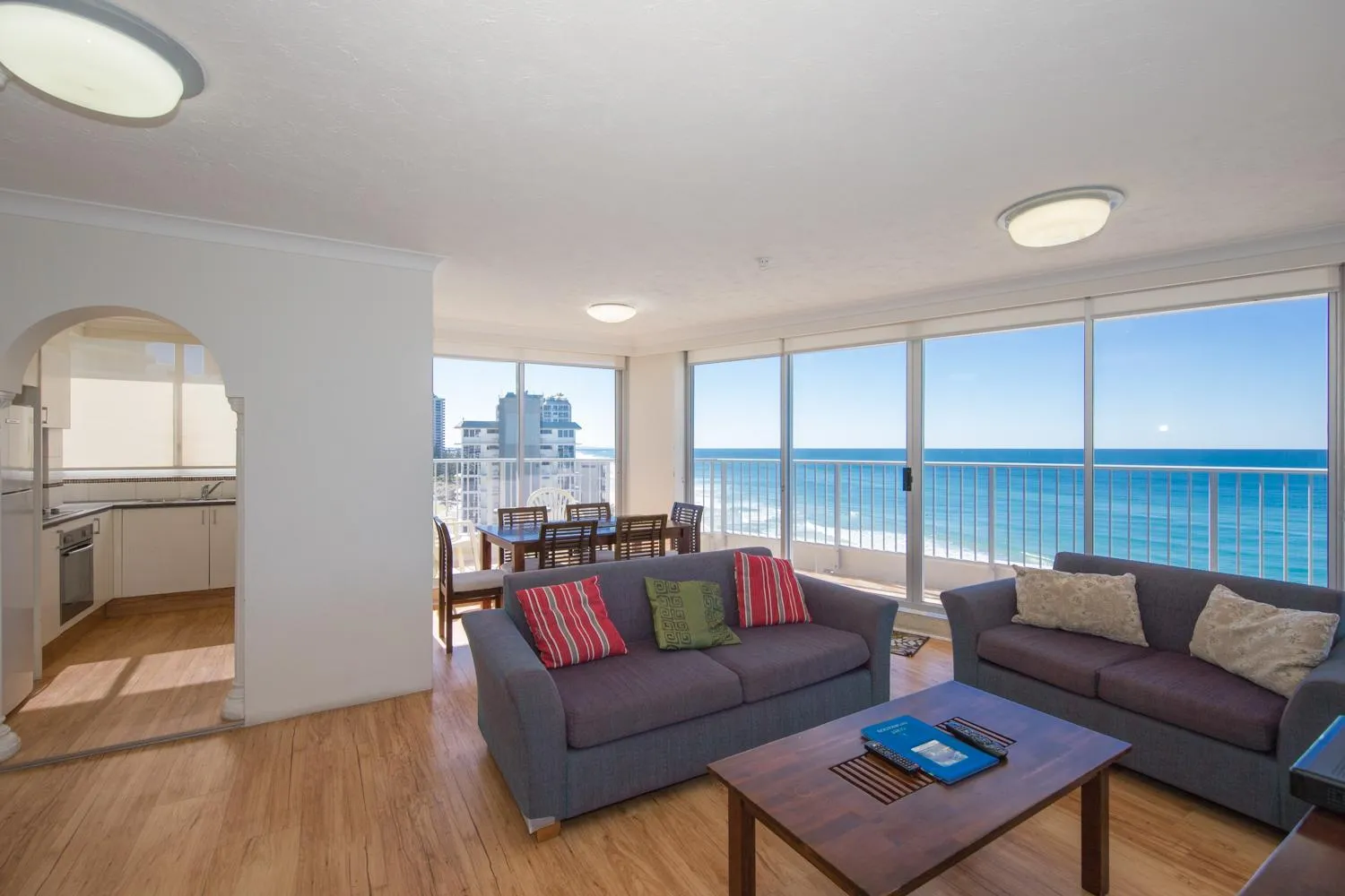 Living room in Beachside Tower Apartments