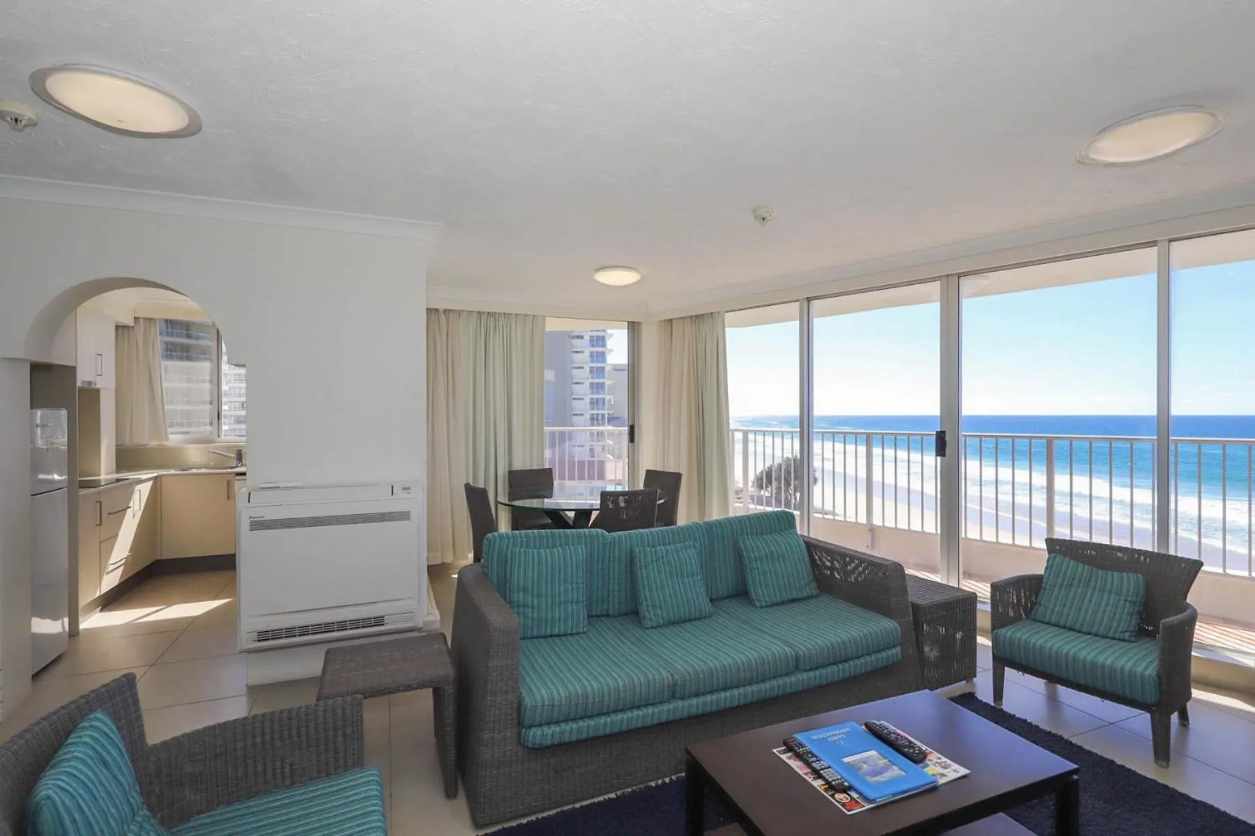 Living room in Beachside Tower Apartments