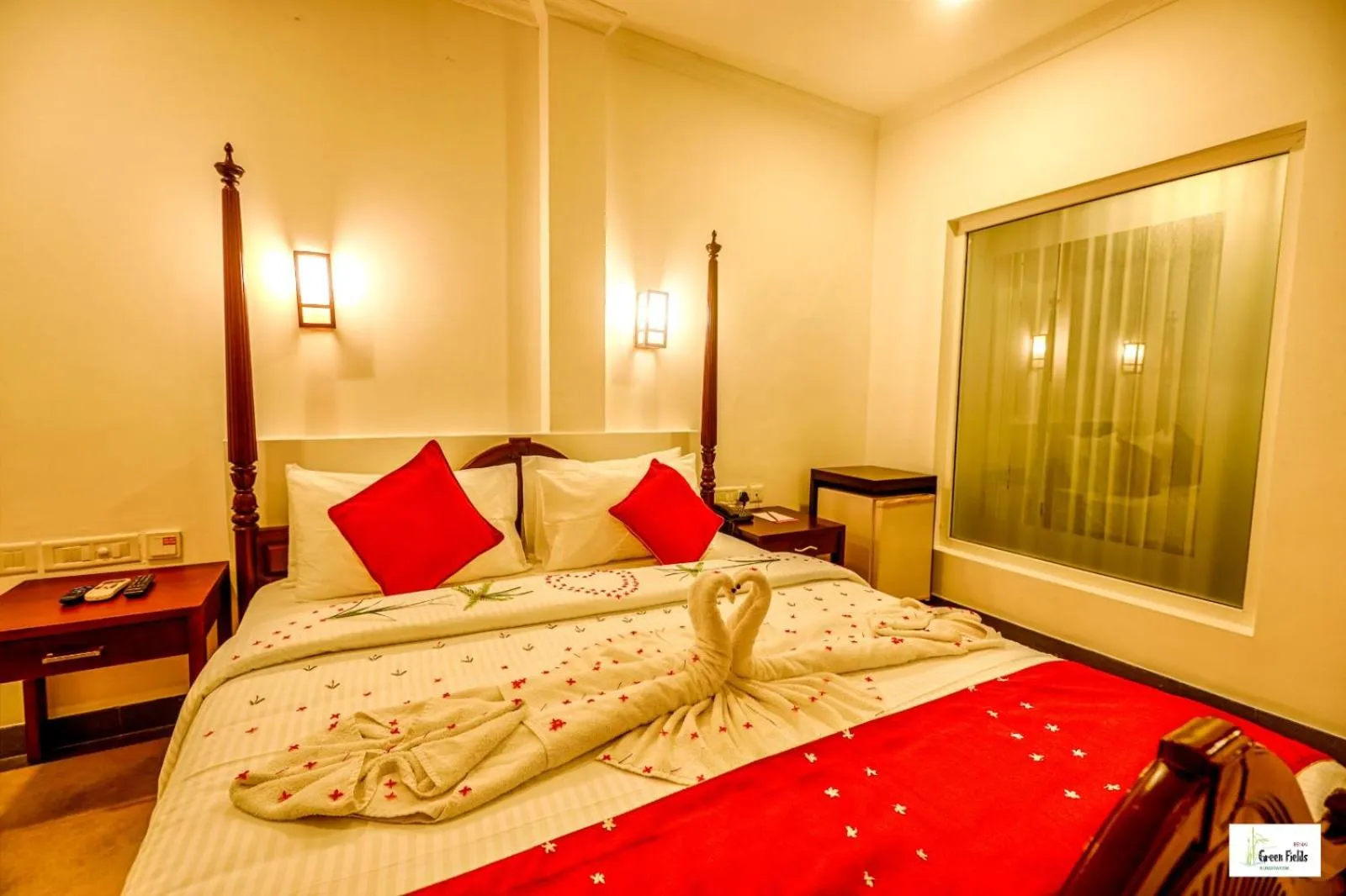 Bed in Green Fields Kumarakom