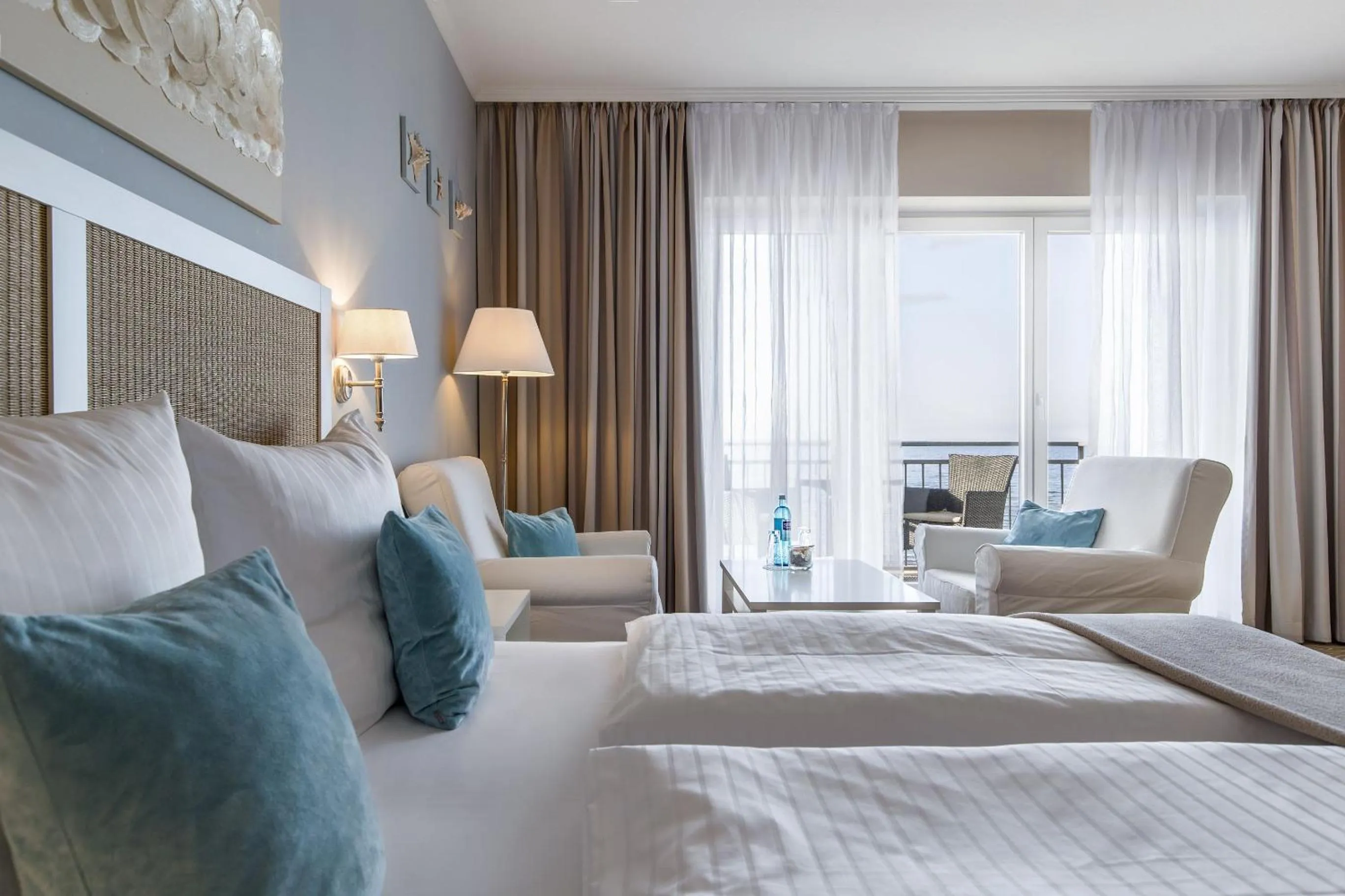 Photo of the whole room, Bed in Mein Strandhaus - Hotel, Restaurant & Schwimmbad