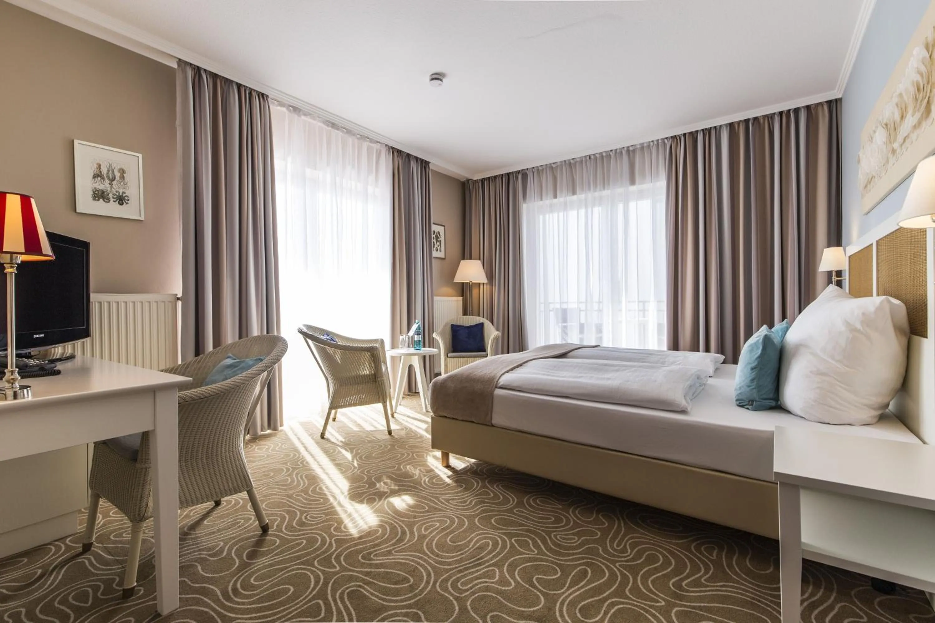 Photo of the whole room, Bed in Mein Strandhaus - Hotel, Restaurant & Schwimmbad