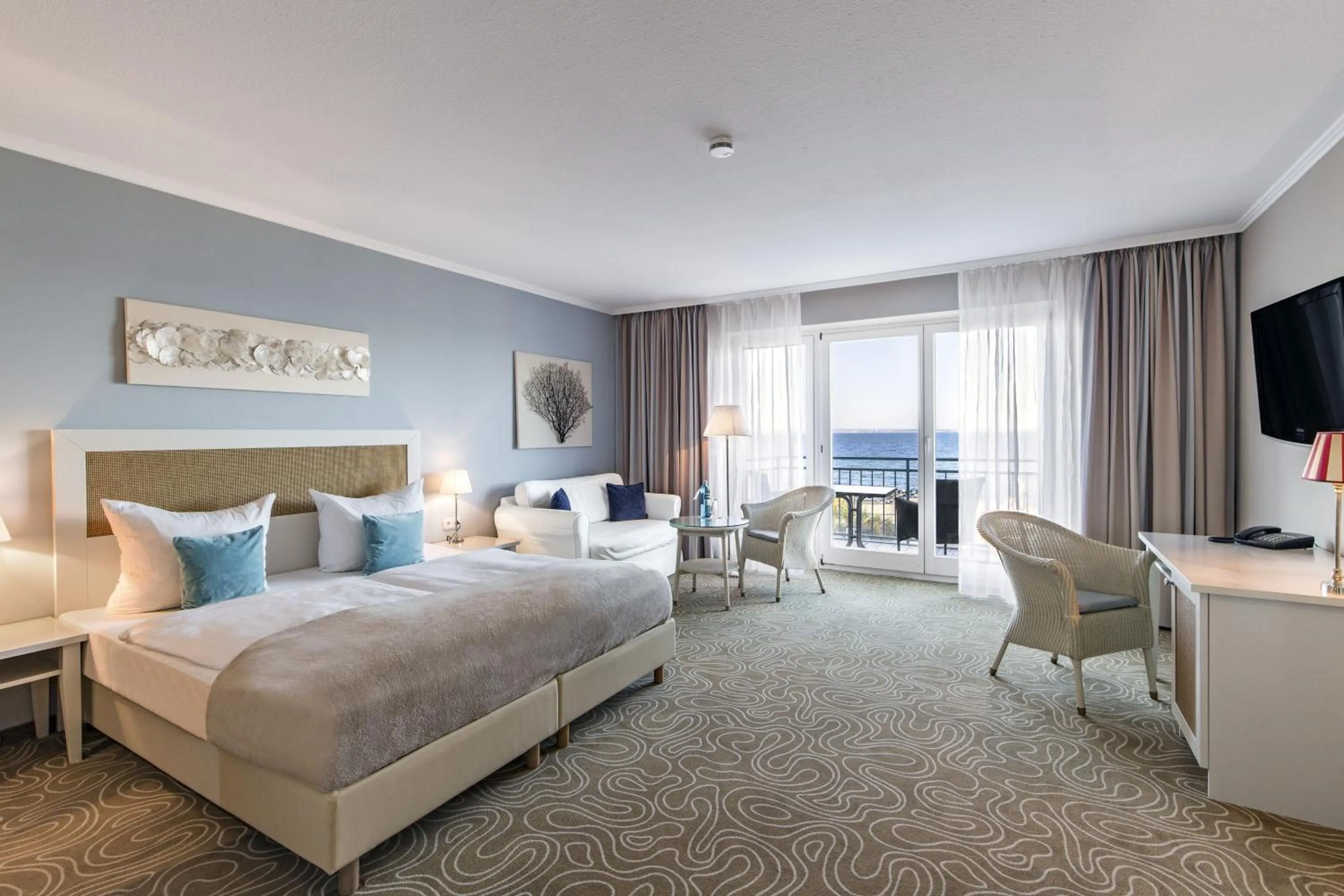 Bed in Mein Strandhaus - Hotel, Restaurant & Schwimmbad