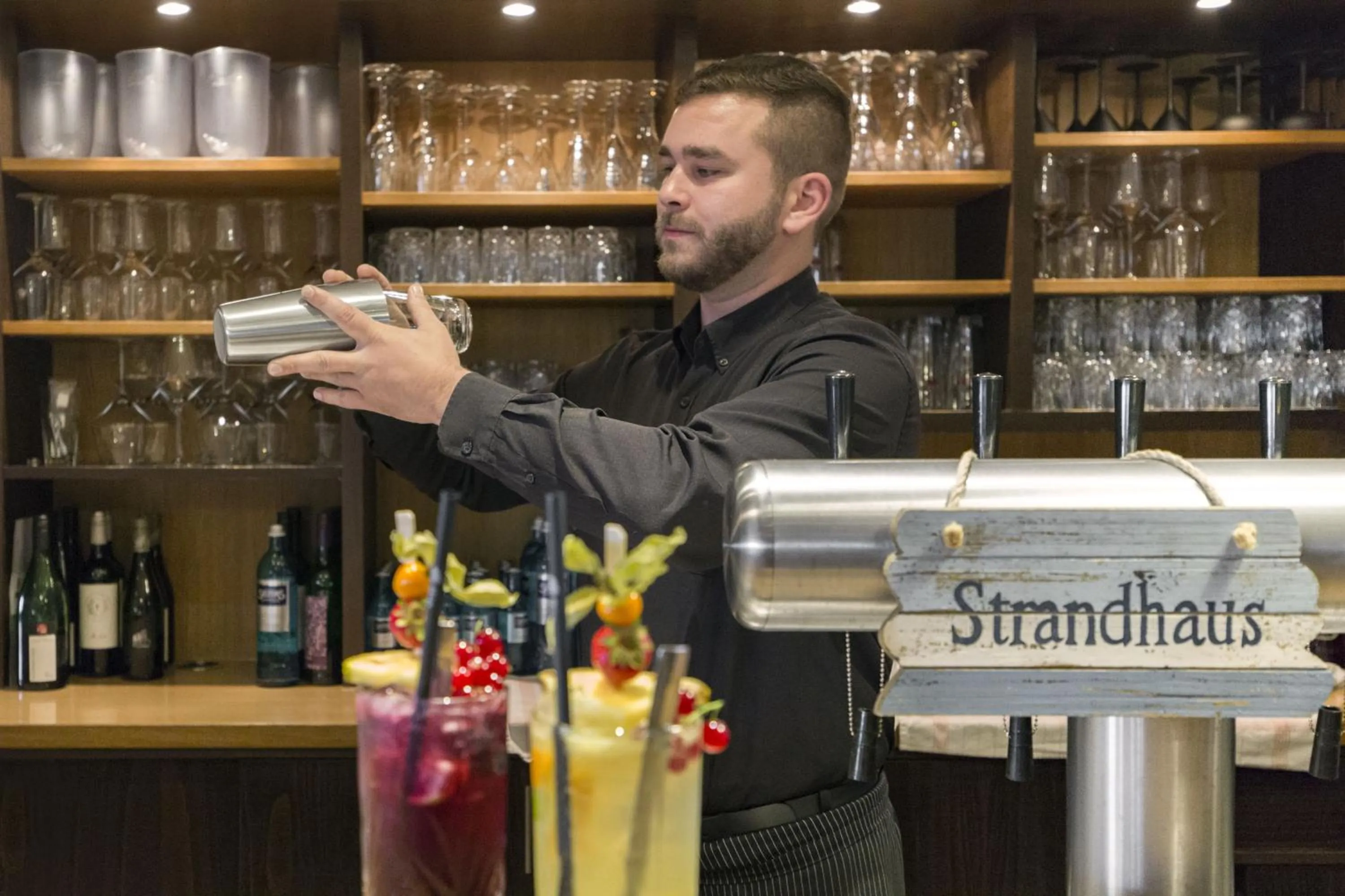 Lounge or bar in Mein Strandhaus - Hotel, Restaurant & Schwimmbad