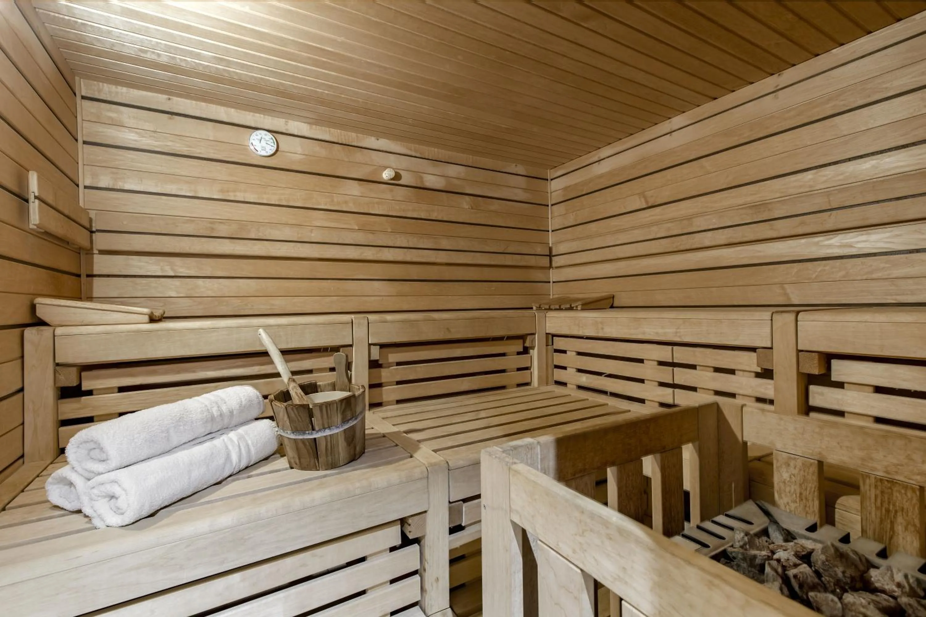 Sauna in Mein Strandhaus - Hotel, Restaurant & Schwimmbad