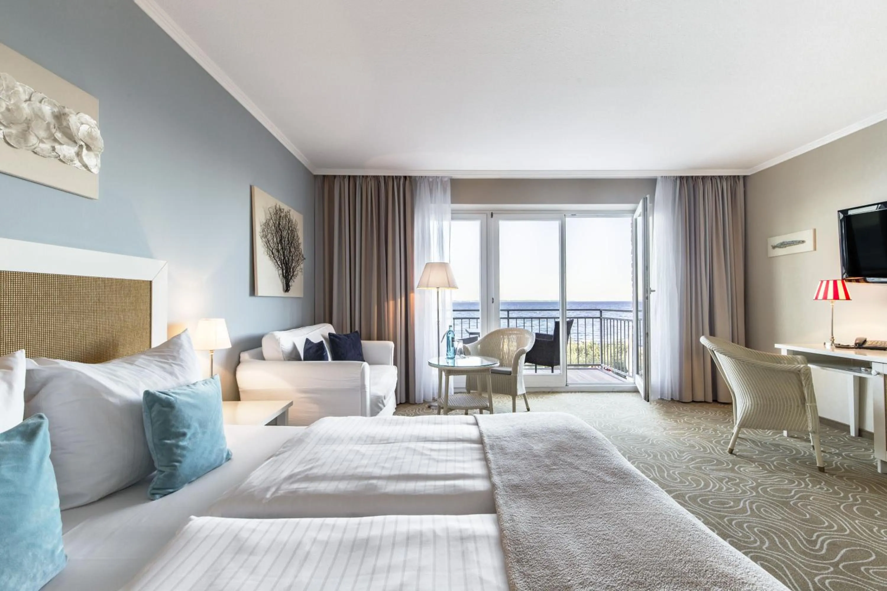 Bed in Mein Strandhaus - Hotel, Restaurant & Schwimmbad