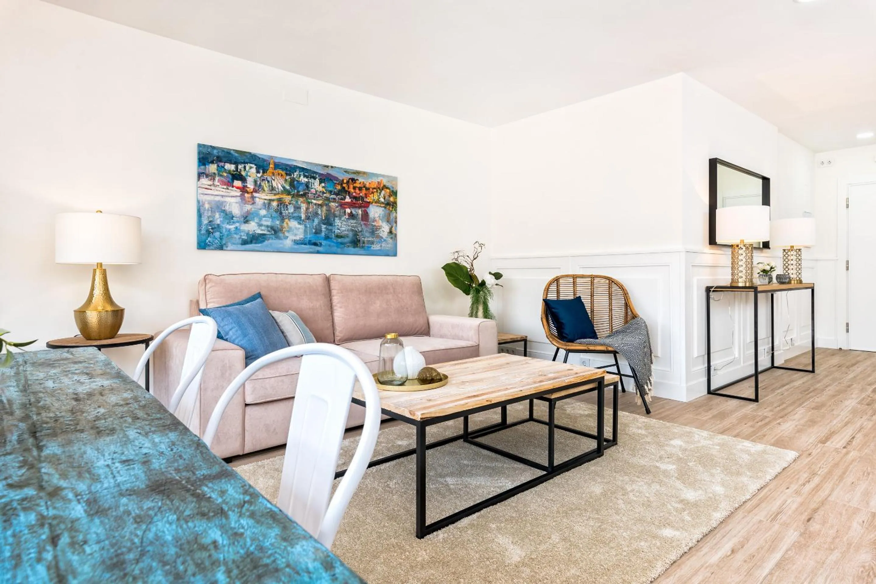 Living room, Bed in iloftmalaga Miramar