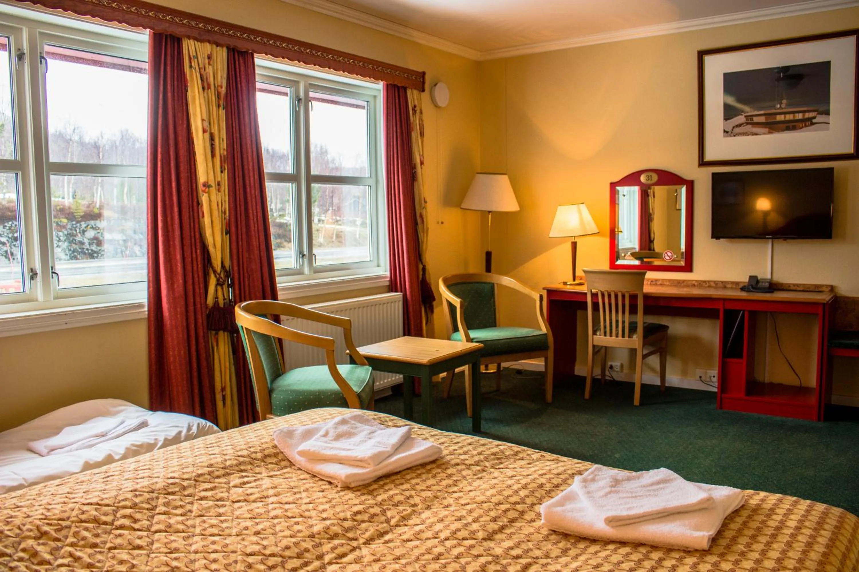 Bed in Tysfjord Hotel