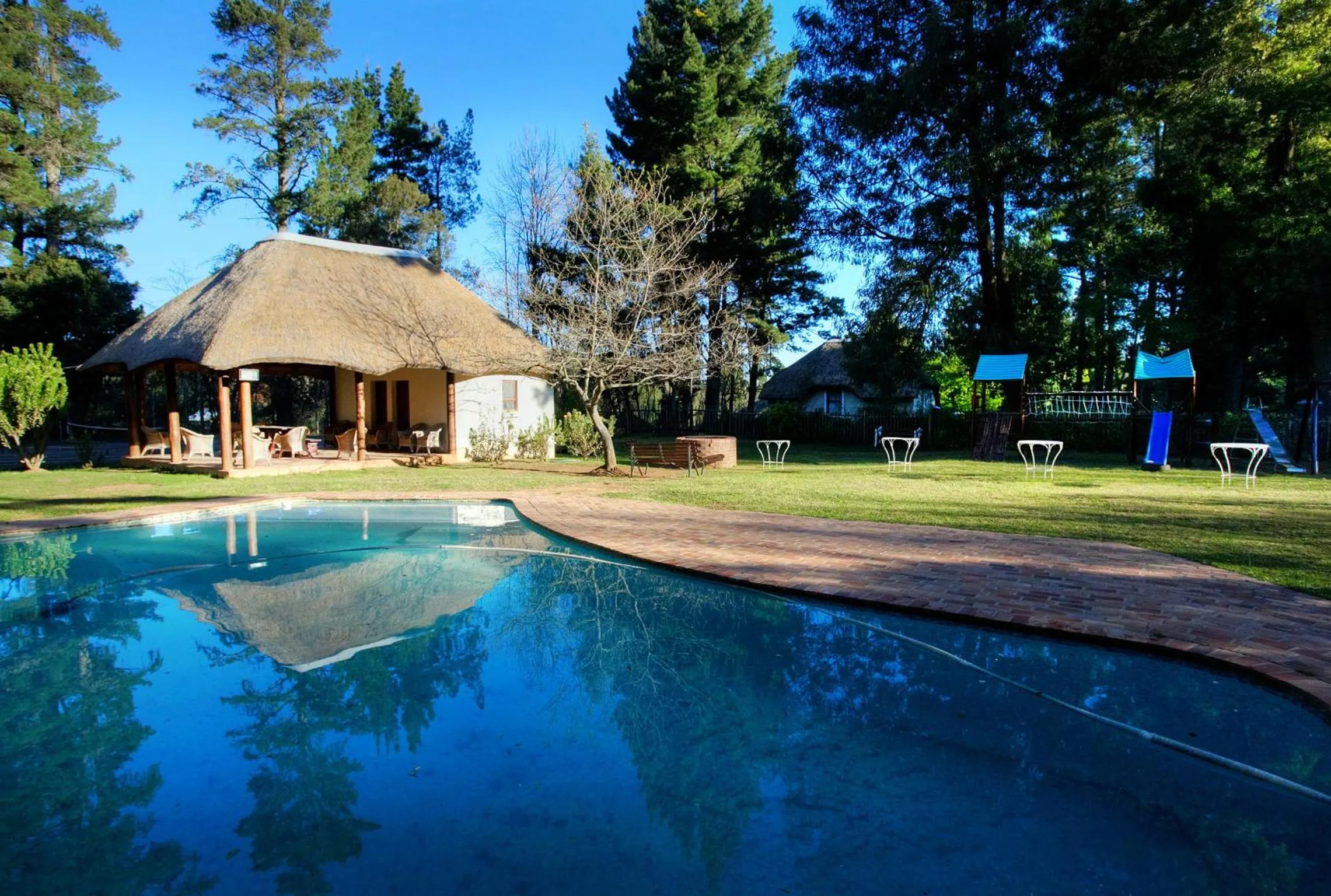 Pool view in Hogsback Arminel Hotel