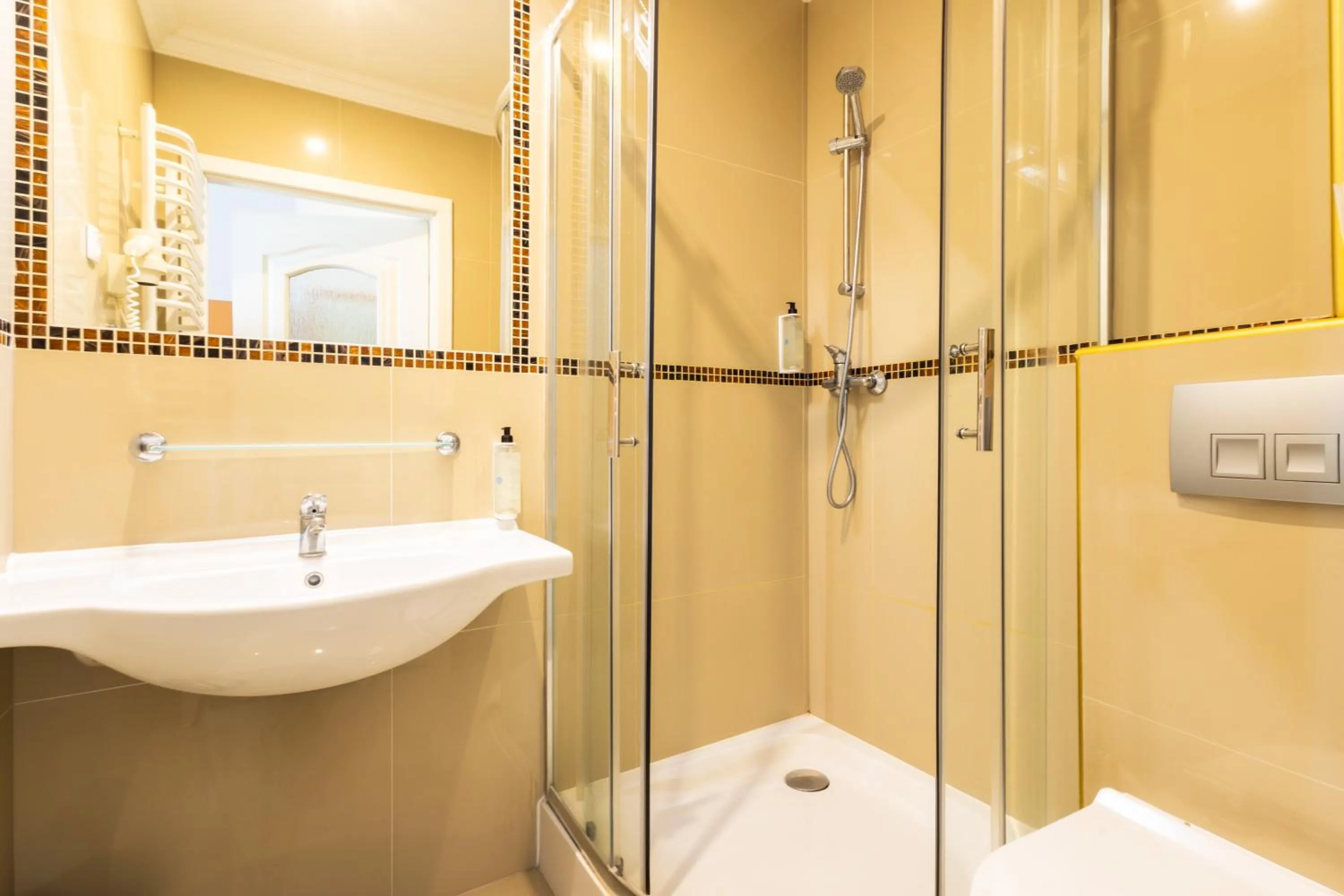 Shower in Noclegi Stadion Bed & Breakfast