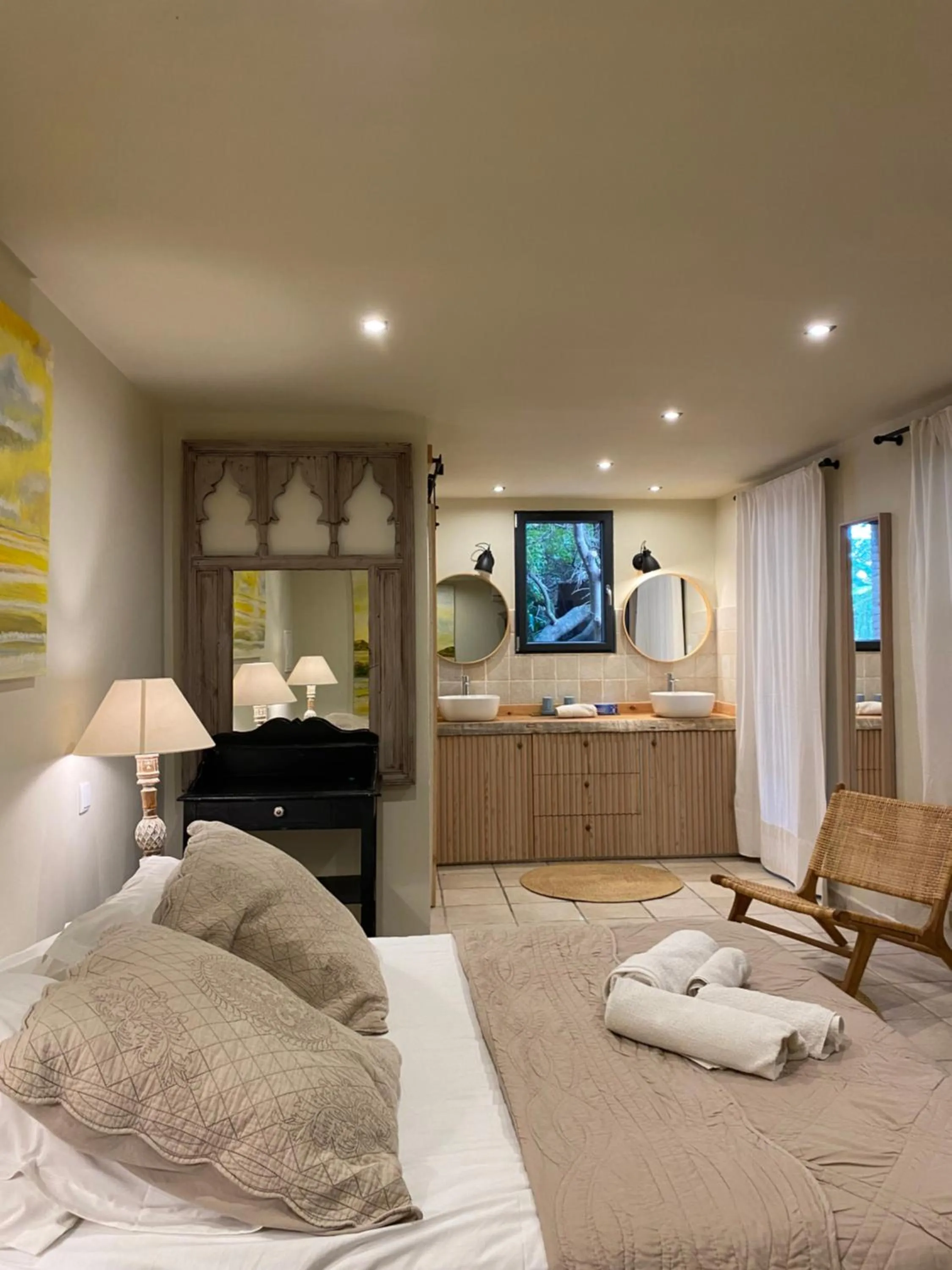 Bedroom, Bed in Maranatha, front de mer avec plage