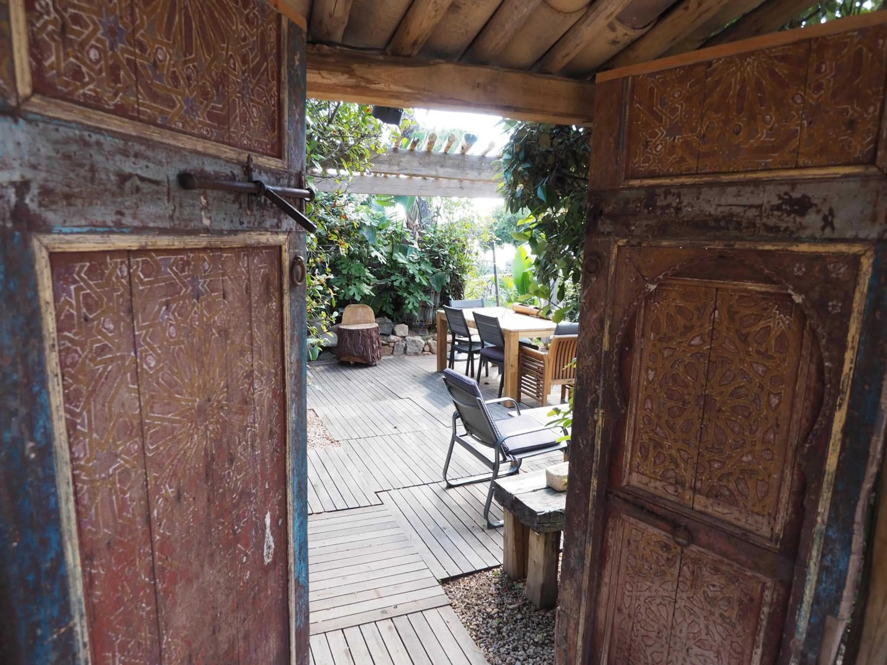 Patio in Maranatha, front de mer avec plage