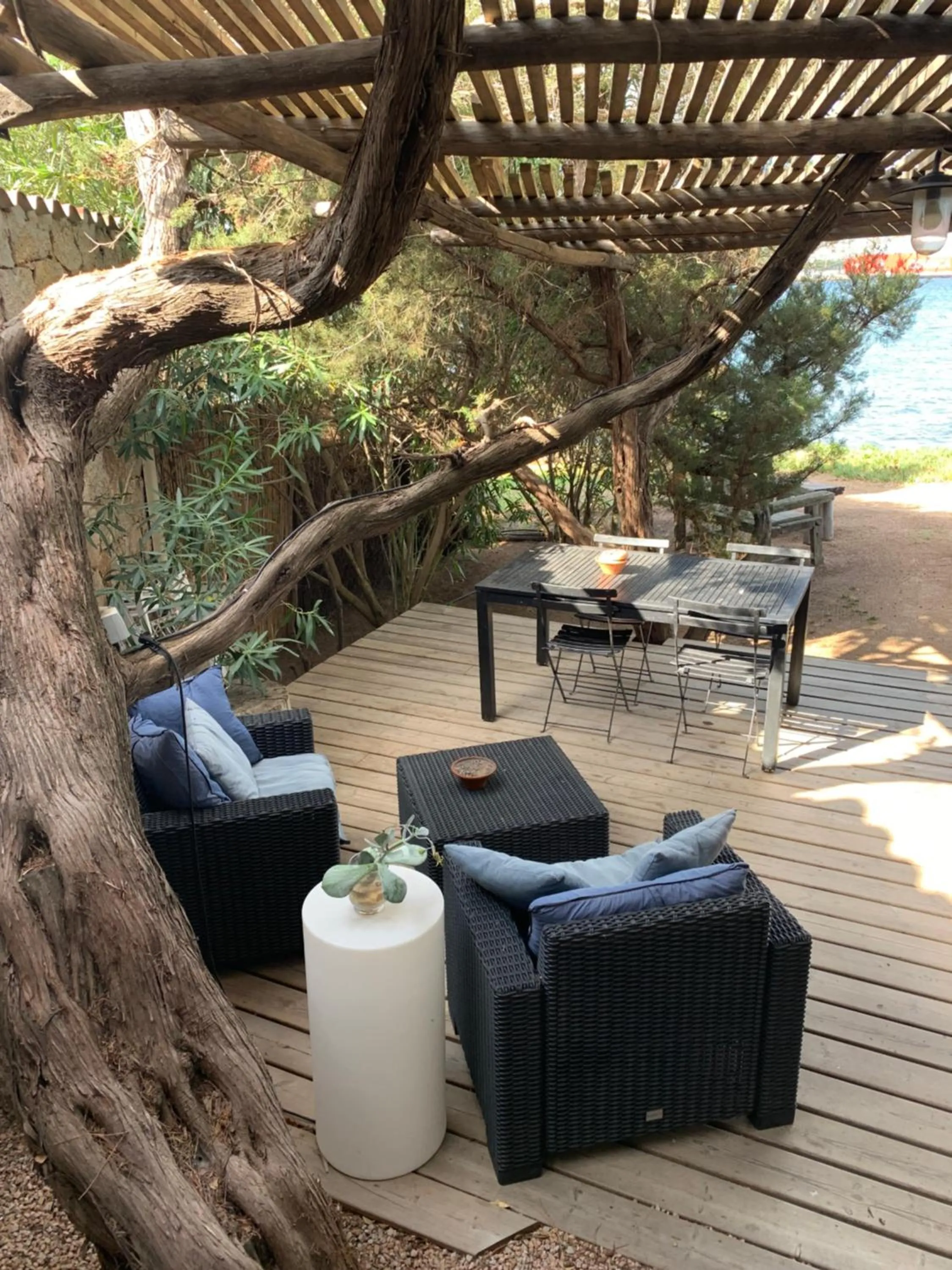 Patio in Maranatha, front de mer avec plage