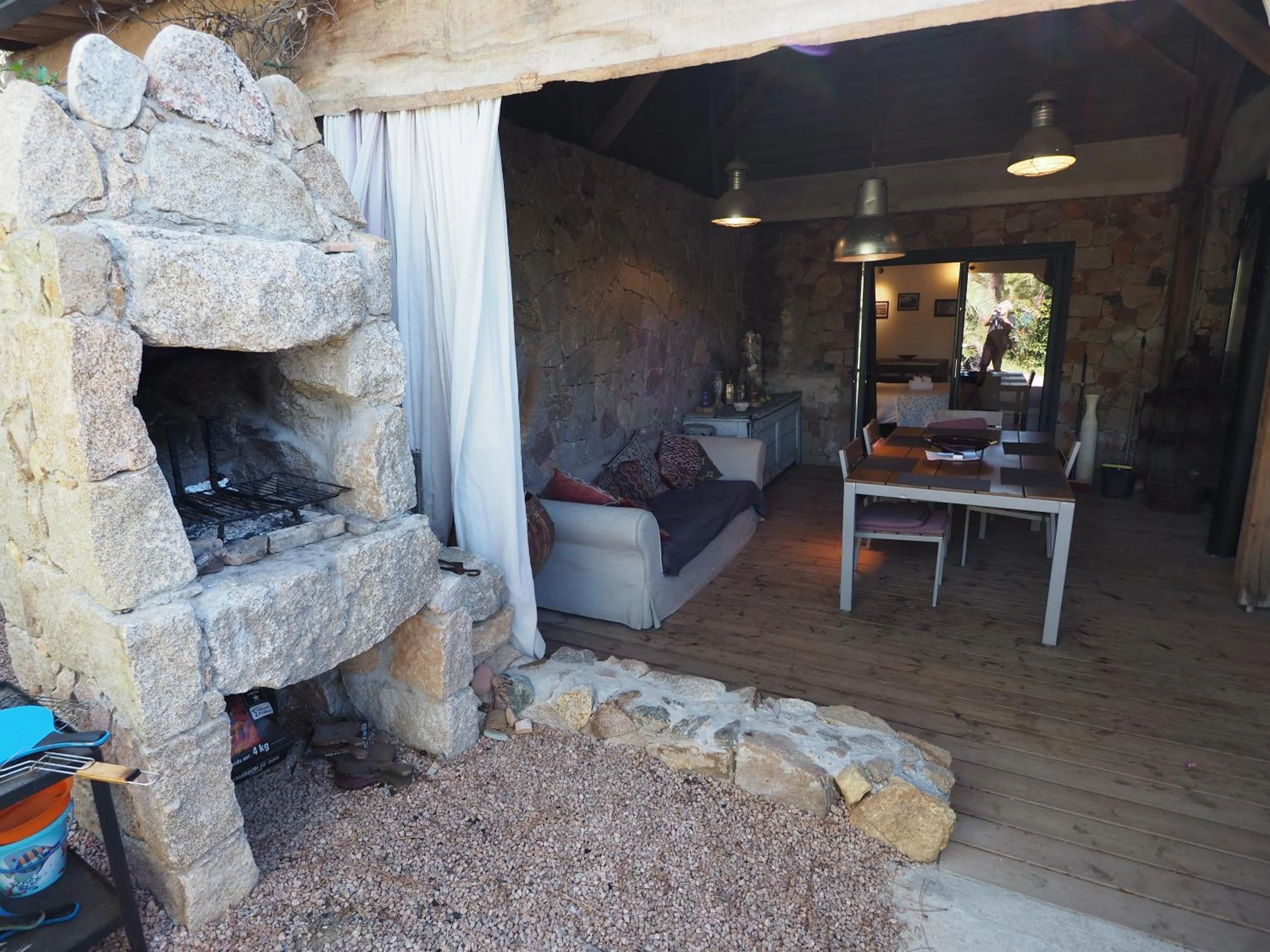 Patio in Maranatha, front de mer avec plage