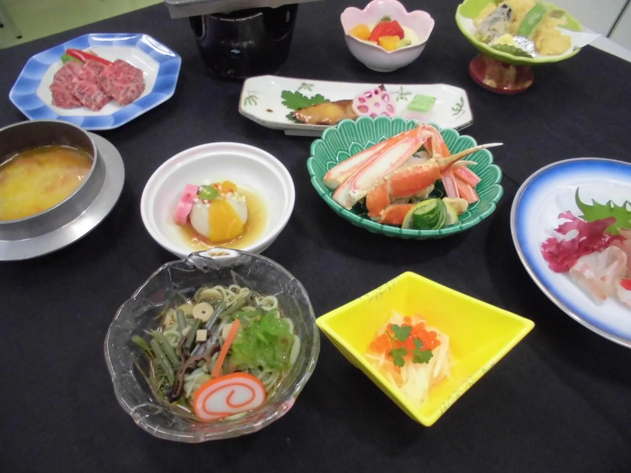 Dinner in Oyabe City Cycling Terminal