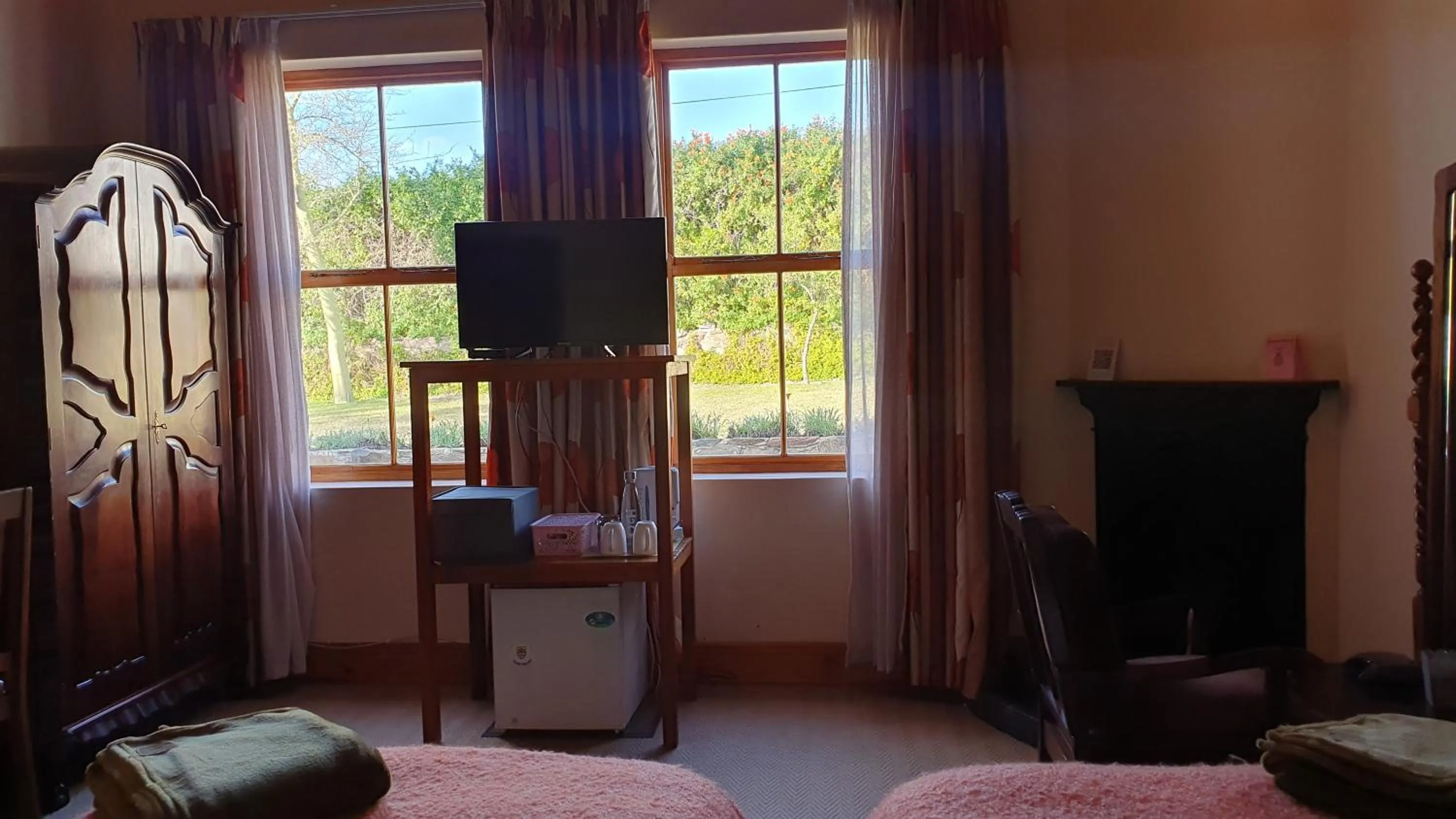 Garden view in Angler and Antelope Guesthouse