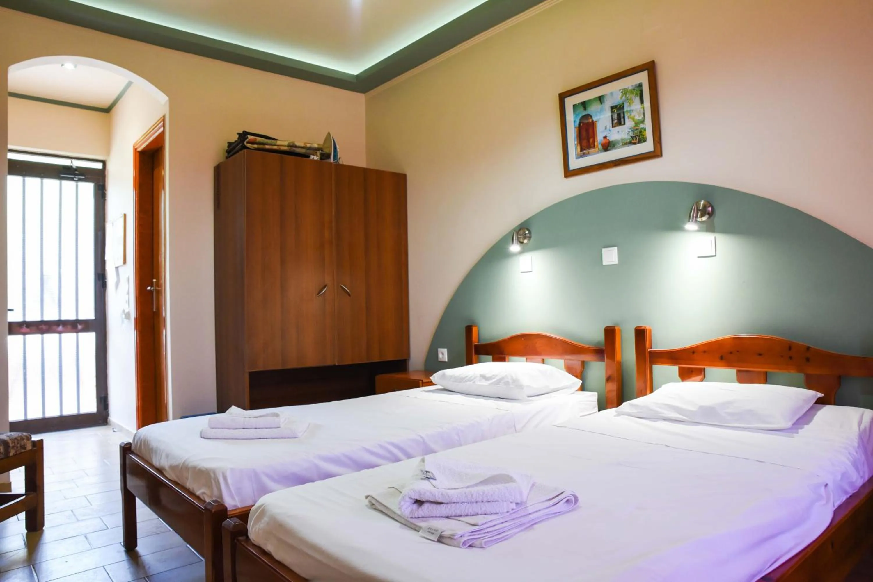 Bed in Chrysoula Hotel