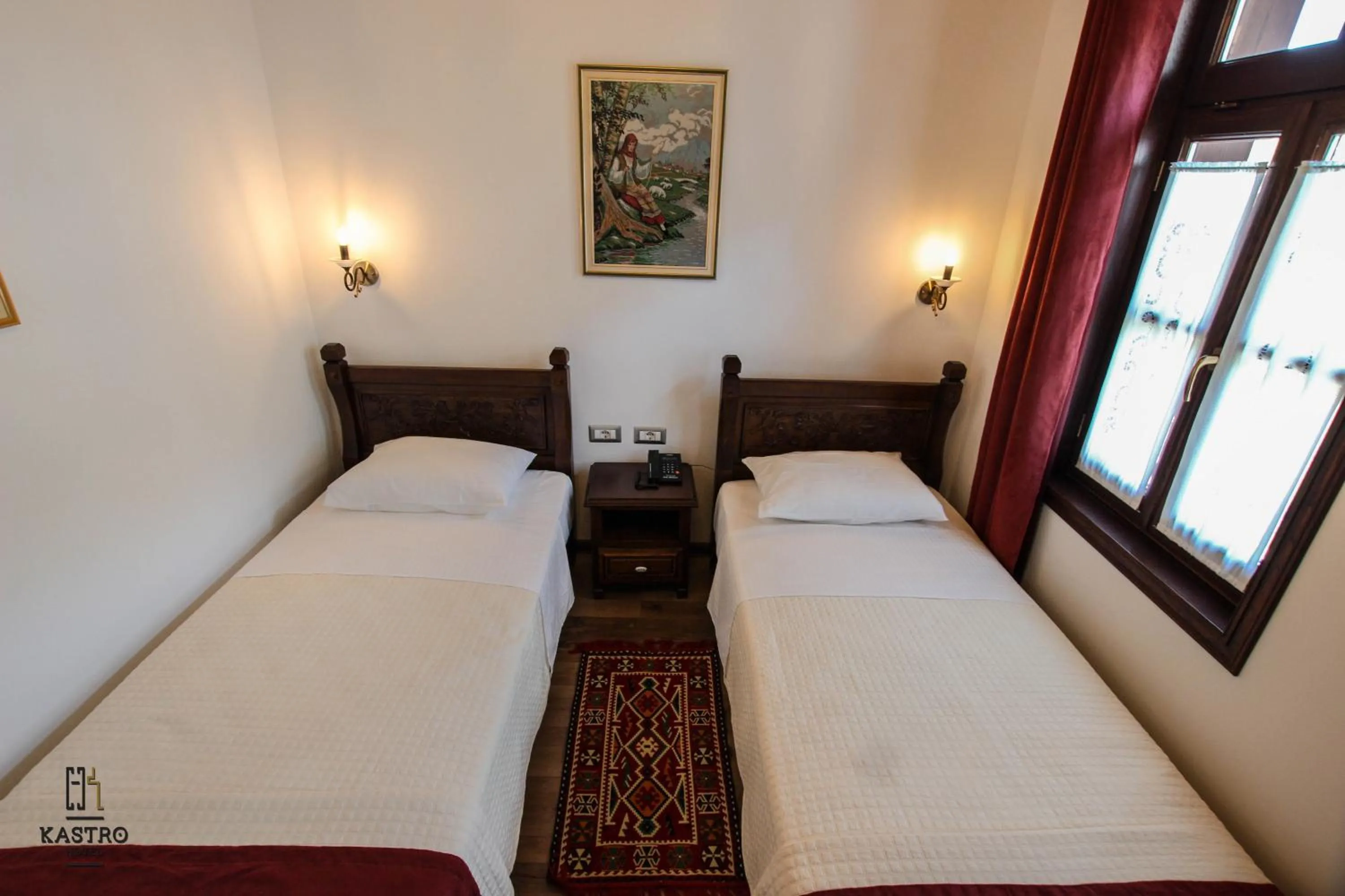 Bed in Hotel Kastro