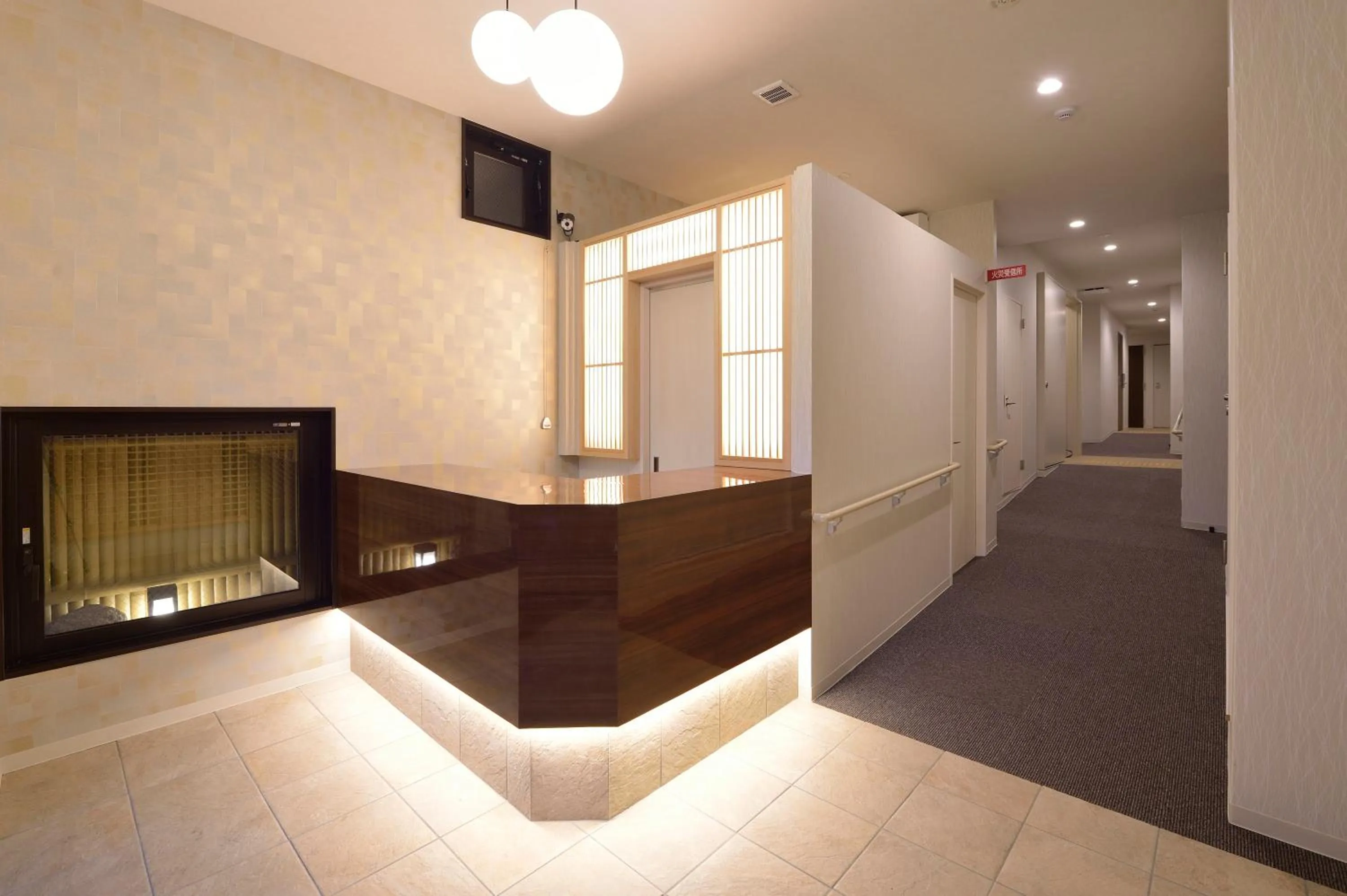 Lobby or reception in UU Inn Kyoto