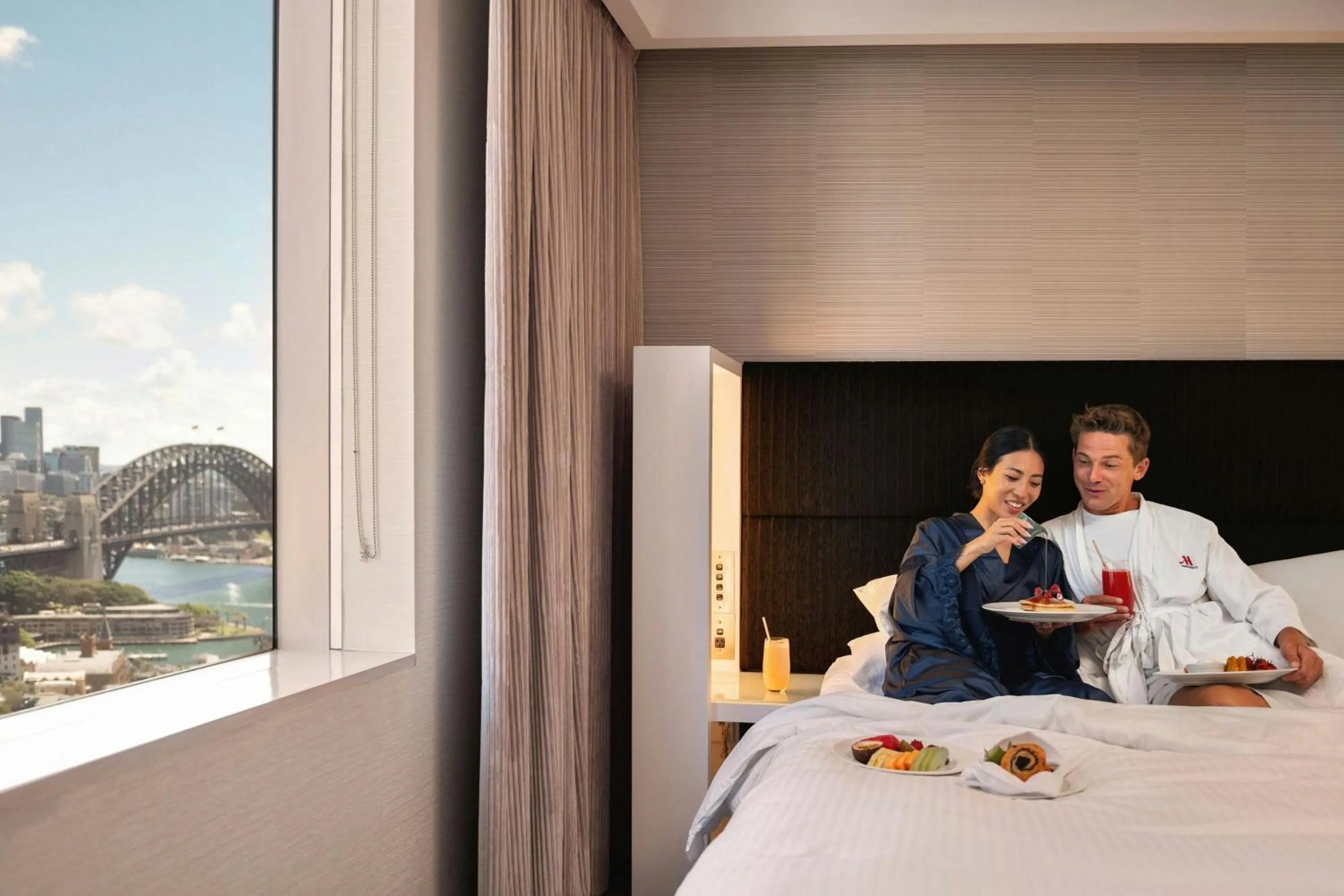 Breakfast, Bed in Sydney Harbour Marriott Hotel at Circular Quay