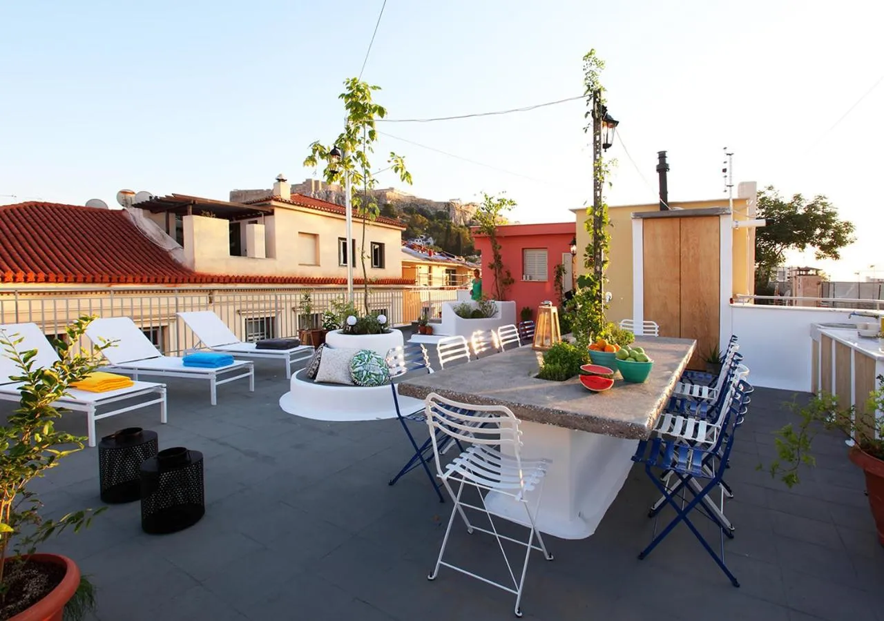 Patio in The Marble Suites, PLAKA