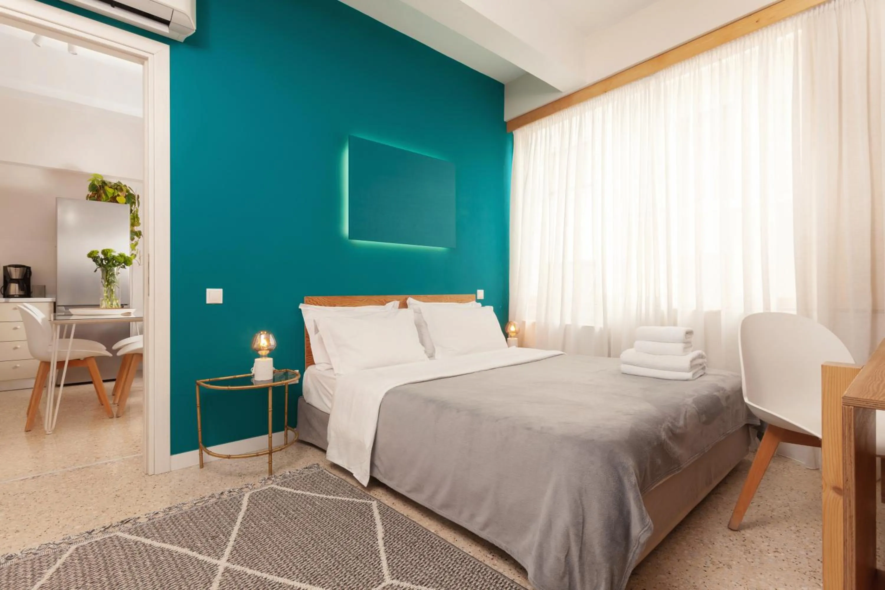 Bed in The Marble Suites, PLAKA