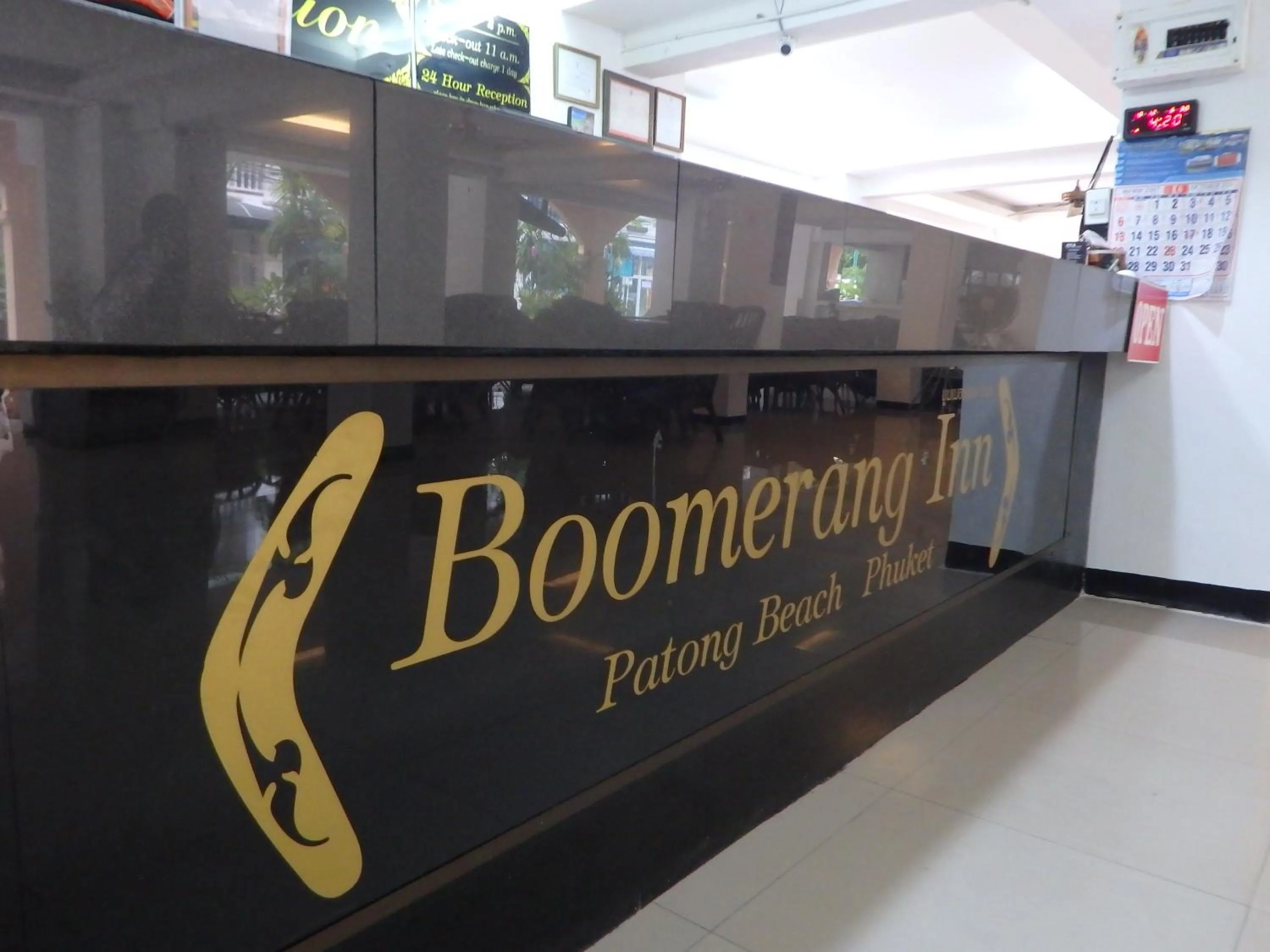Lobby or reception in Boomerang Inn